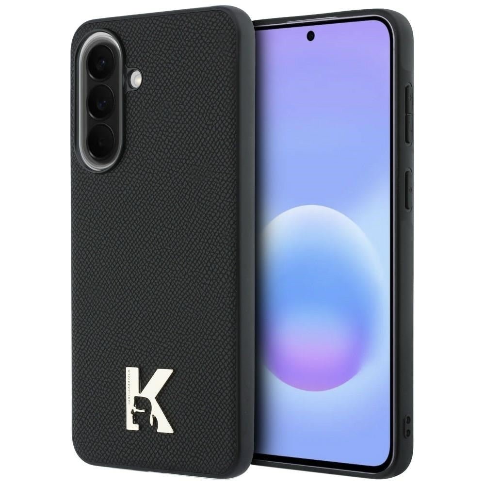 Karl Lagerfeld Samsung Galaxy A57 5G - Σκληρή Θήκη με Επένδυση Οικολογικού Δέρματος και MagSafe - Karl Head Logo - Black