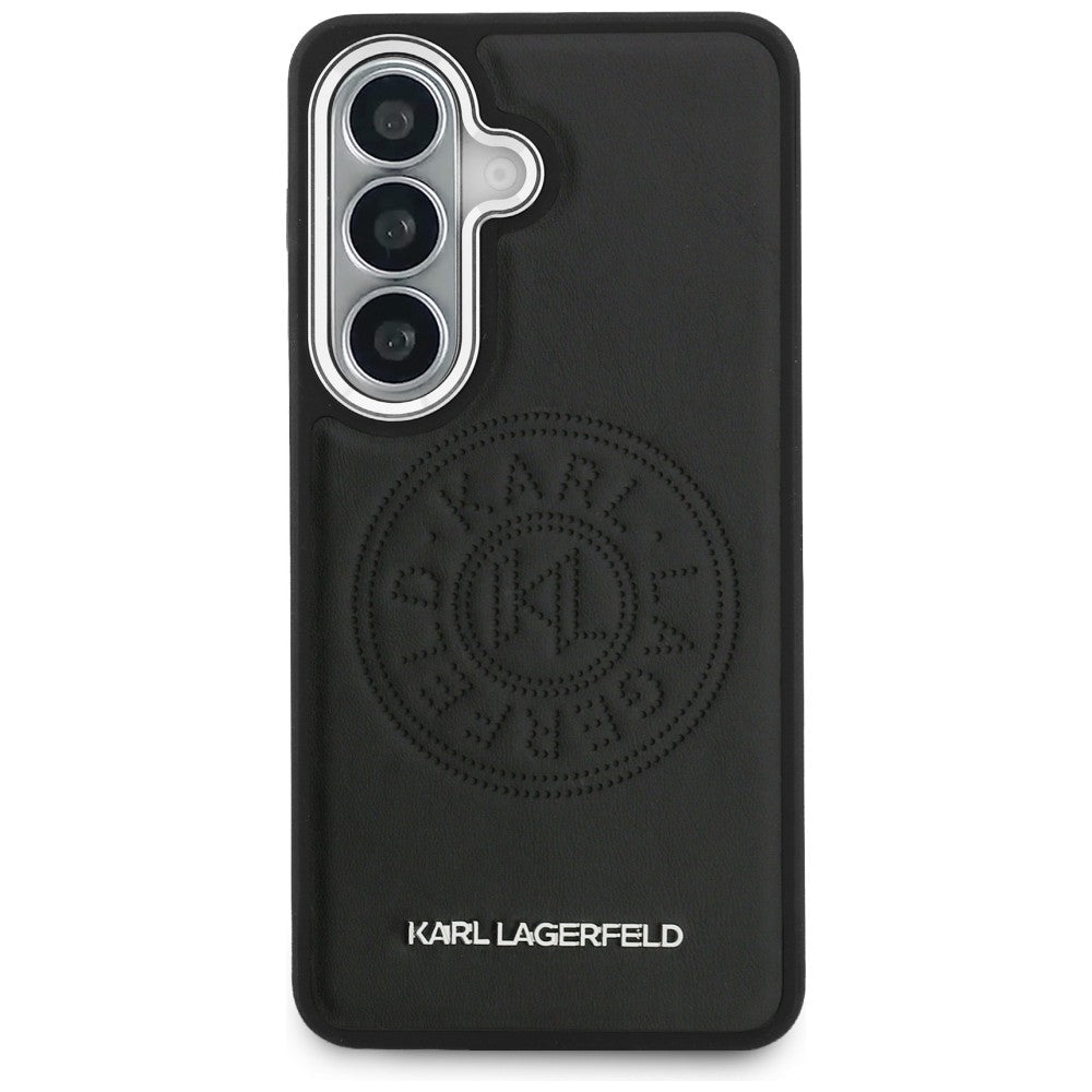 Karl Lagerfeld Samsung Galaxy S26 - Θήκη με Επένδυση Συνθετικού Δέρματος - Perforated KL MagSafe - Black