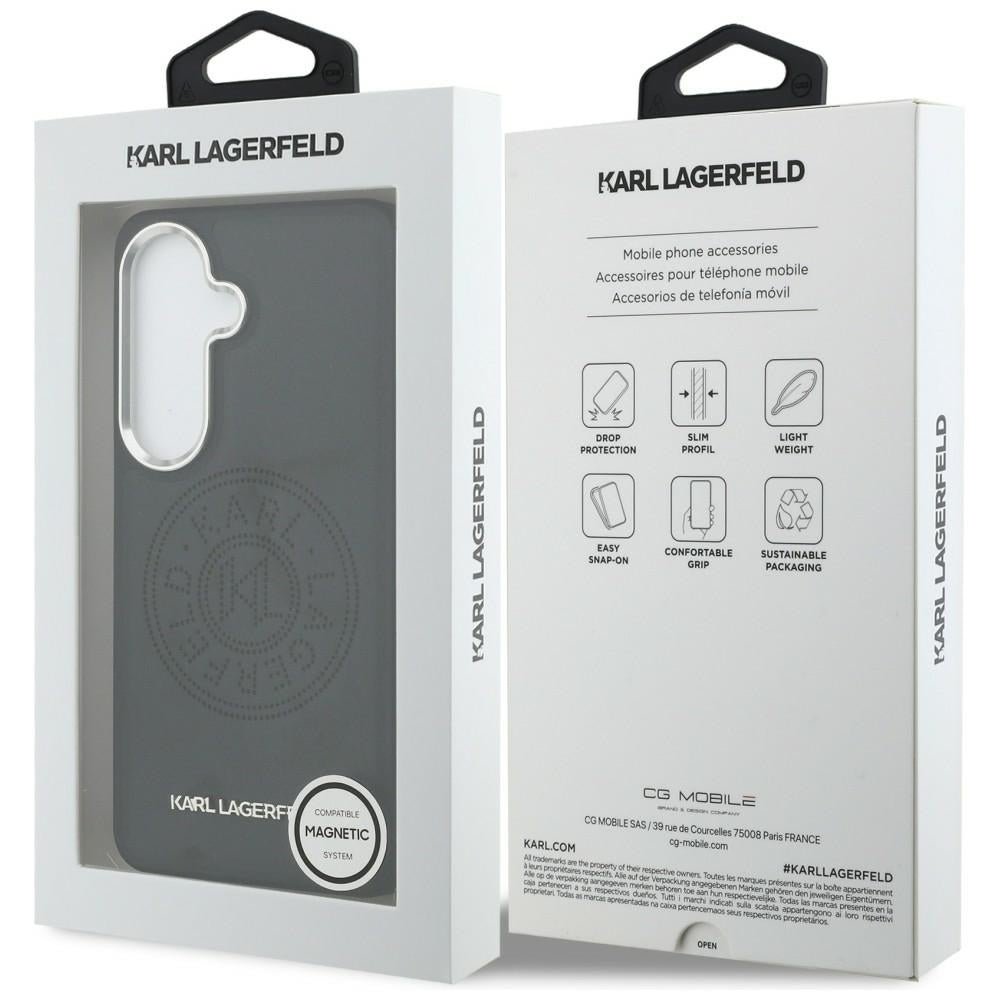 Karl Lagerfeld Samsung Galaxy S26 - Θήκη με Επένδυση Συνθετικού Δέρματος - Perforated KL MagSafe - Black