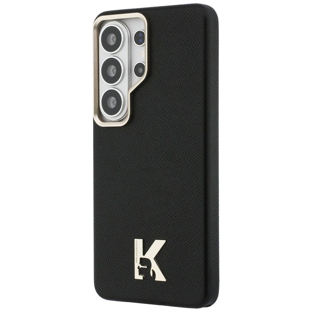 Karl Lagerfeld Samsung Galaxy S26 Ultra - Σκληρή Θήκη με Επένδυση Οικολογικού Δέρματος και MagSafe - Karl Head Logo - Black