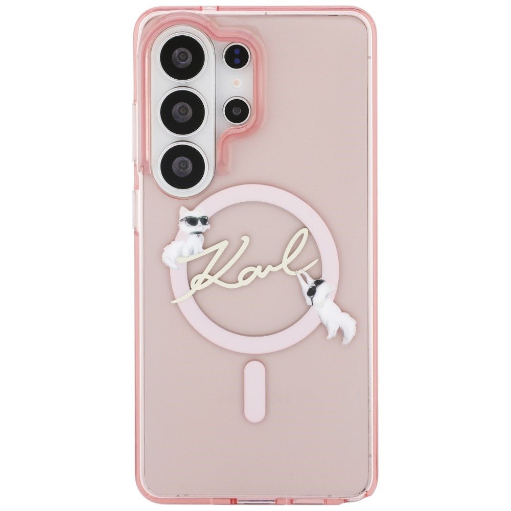 Karl Lagerfeld Samsung Galaxy S26 Ultra - Σκληρή Θήκη με Πλαίσιο Σιλικόνης - IML KC Script MagSafe - Pink