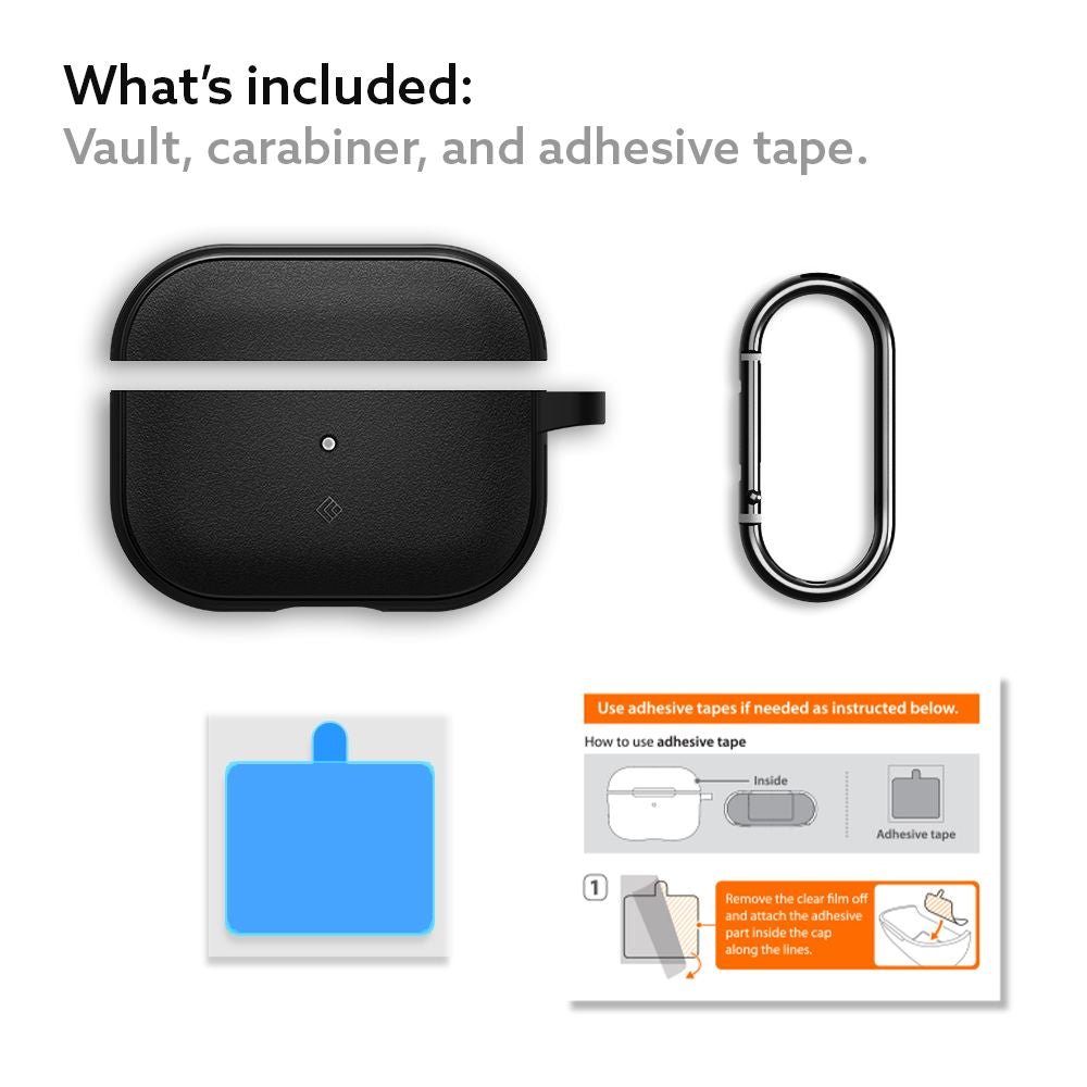 Caseology AirPods Pro 1 / 2 Θήκη Σιλικόνης - Vault - Matte Black