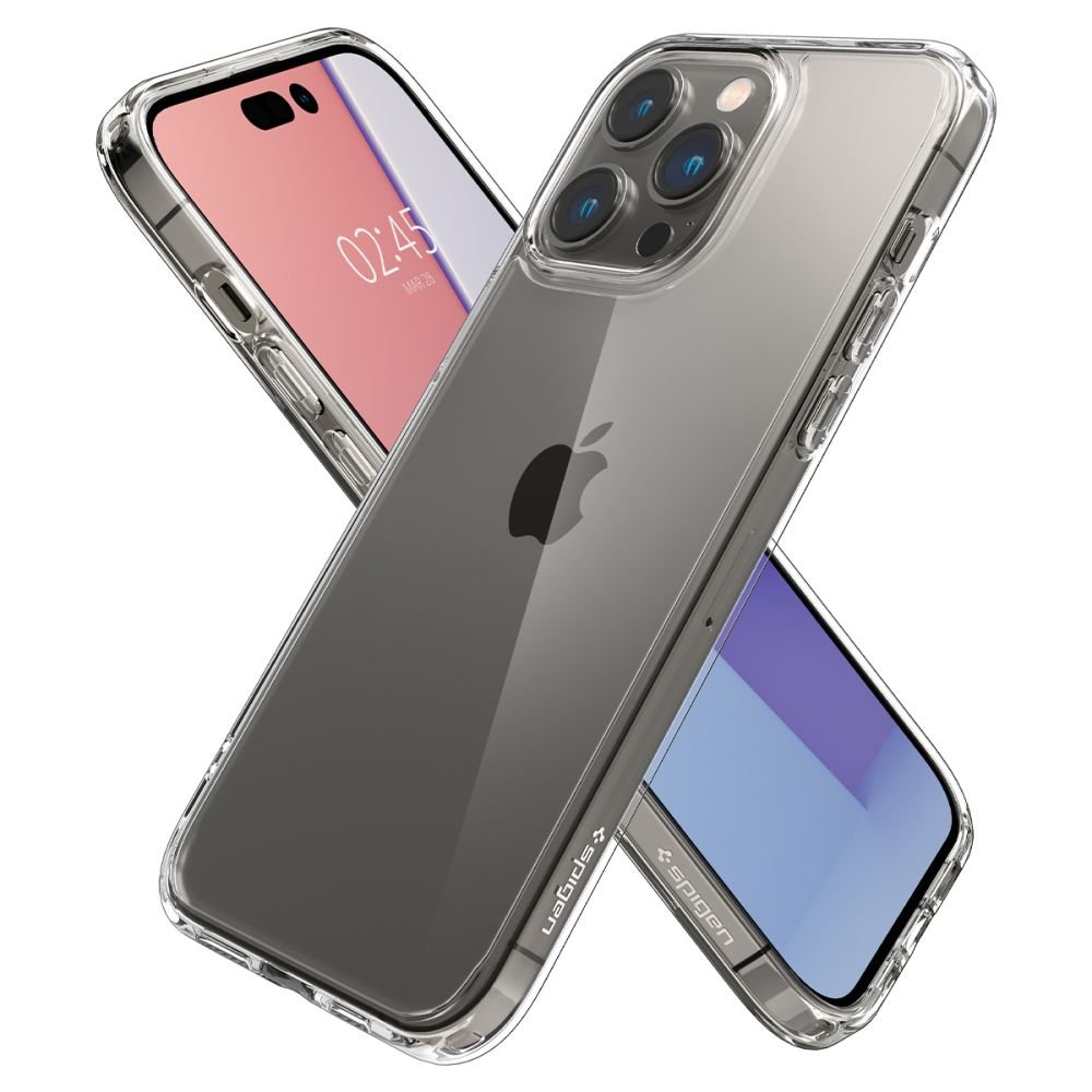 Spigen iPhone 14 Pro Ultra Hybrid Σκληρή Θήκη με Πλαίσιο Σιλικόνης - Crystal Clear