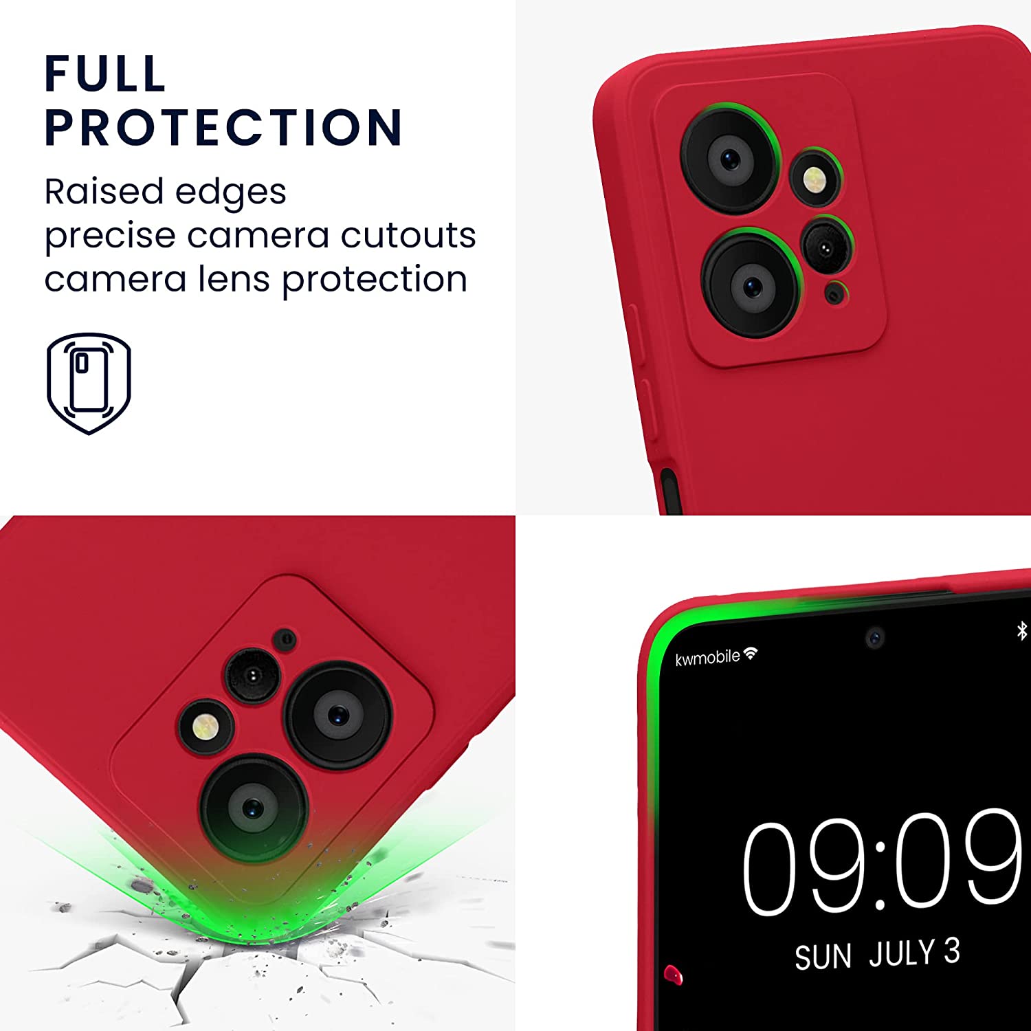 KW Xiaomi Redmi Note 12 4G Θήκη Σιλικόνης Rubberized TPU - Sweet Cherry - 61170.229
