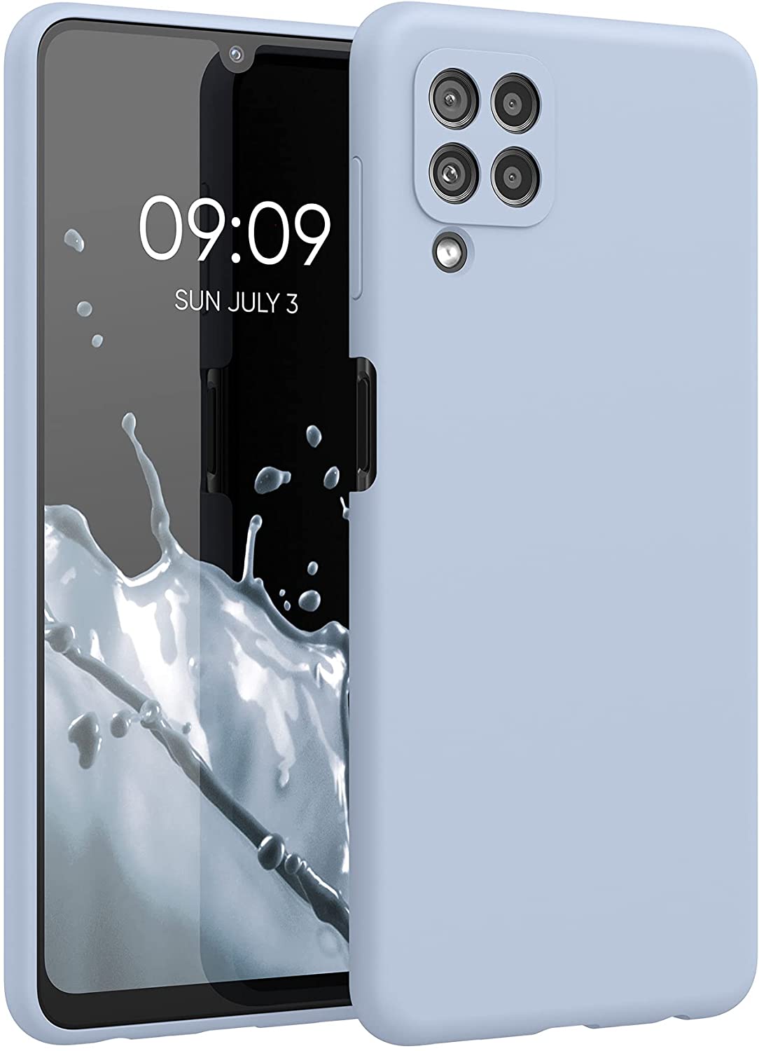 KW Samsung Galaxy A22 4G Θήκη Σιλικόνης Rubberized TPU - Light Blue Matte - 55500.58
