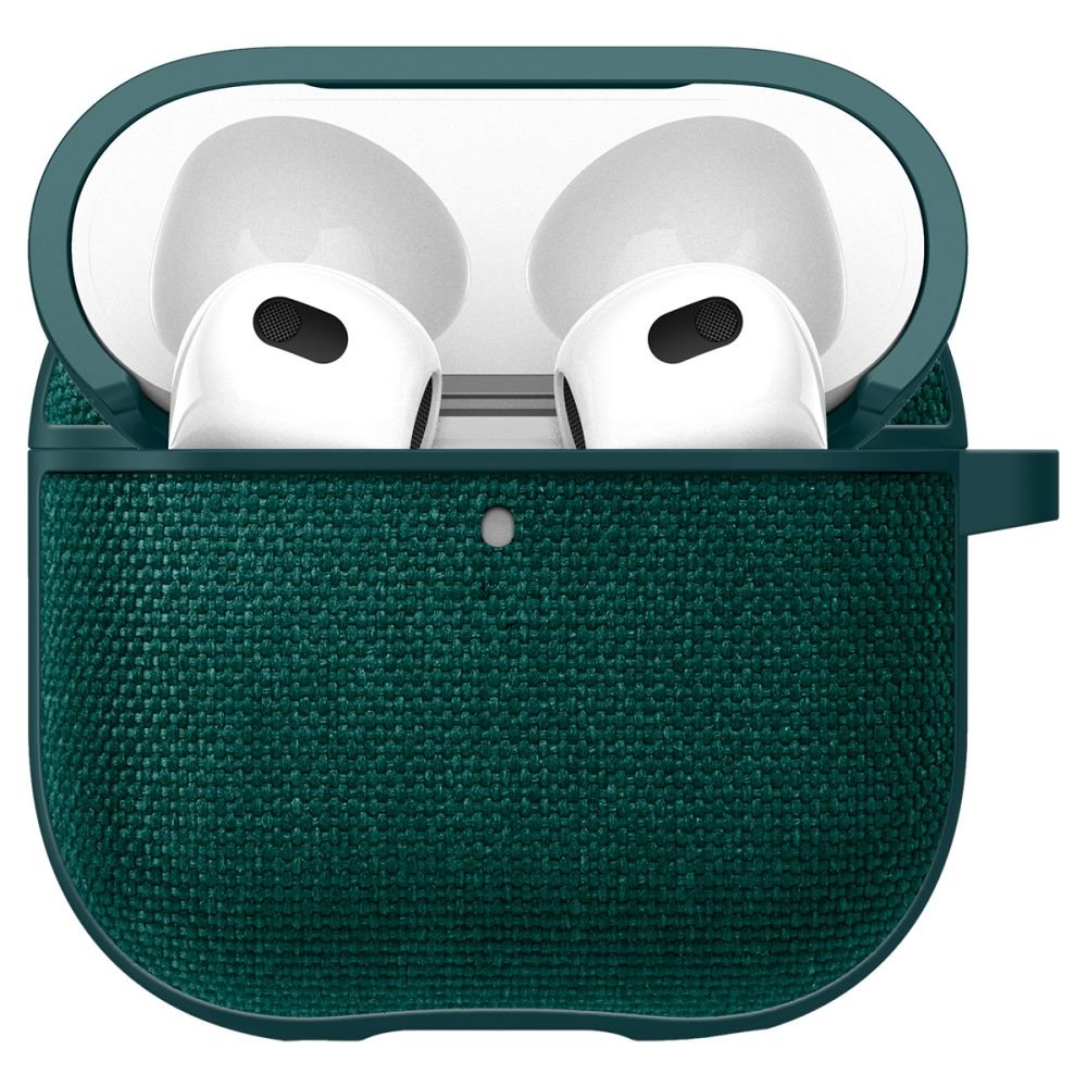 Spigen AirPods 4 Θήκη Urban Fit από Σιλικόνη και Ύφασμα - Midnight Green
