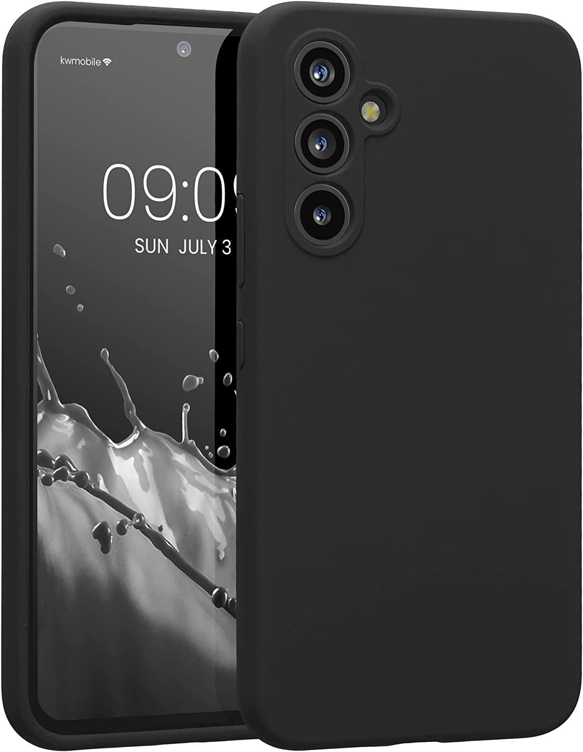KW Samsung Galaxy A54 5G Θήκη Σιλικόνης Rubberized TPU - Black Matte - 60795.47