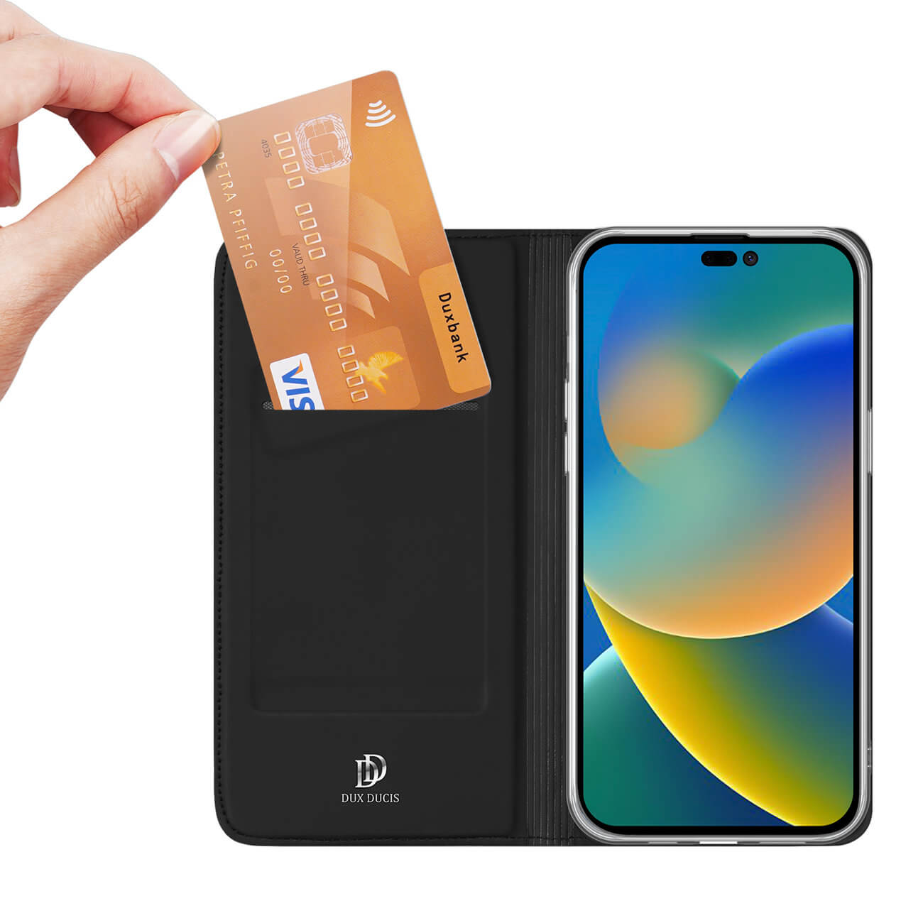 Dux Ducis iPhone 14 Pro Flip Stand Case Θήκη Βιβλίο - Black