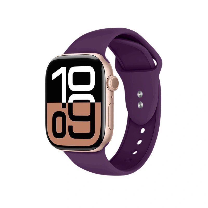 Crong Λουράκι Apple Watch 2/3/4/5/6/7/8/9/10/11 - SE (1/2/3) - 38/40/41/42mm Σιλικόνης - Liquid Strap - Plum