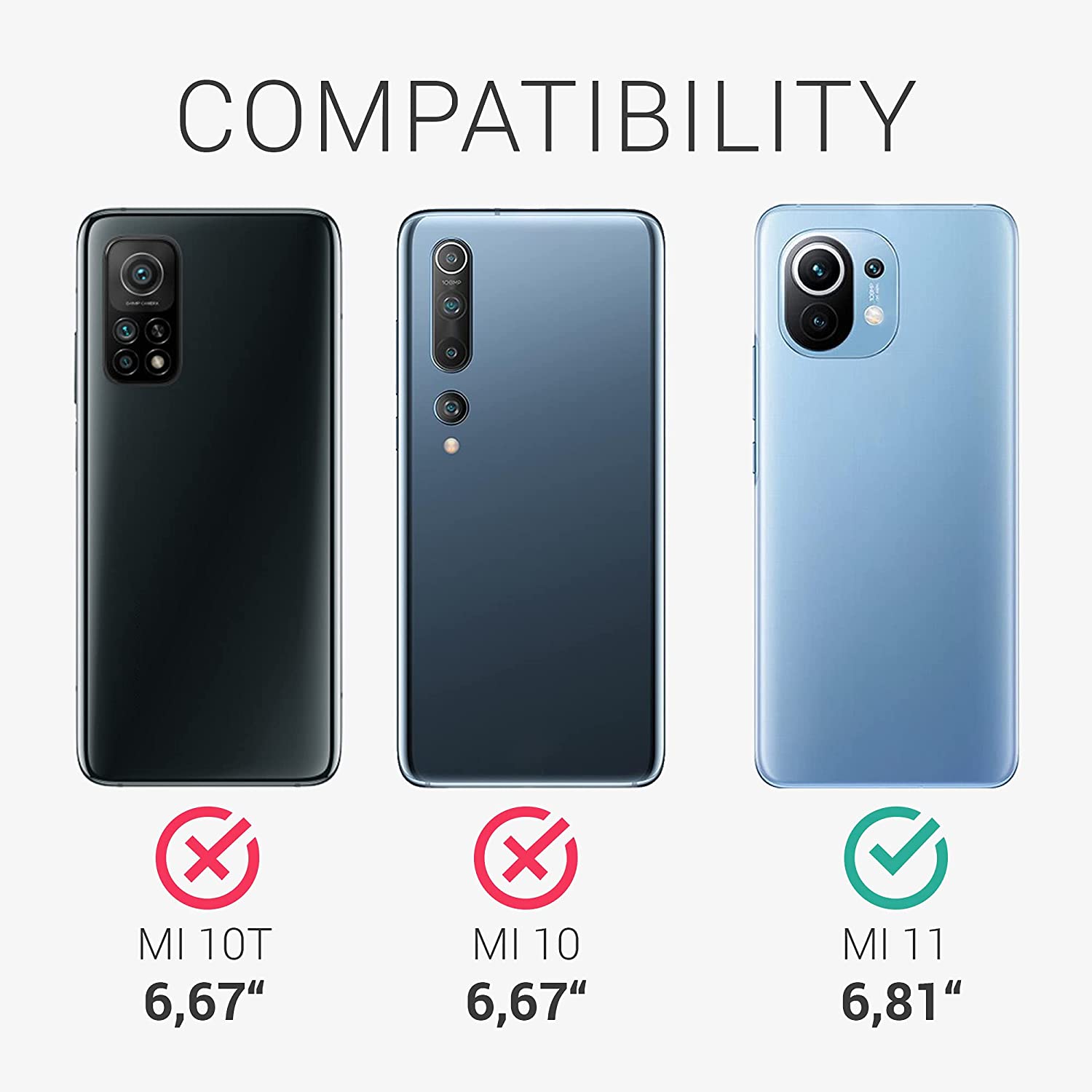 KW Xiaomi Mi 11 Θήκη Πορτοφόλι Stand Canvas - Grey / Black - 54661.22