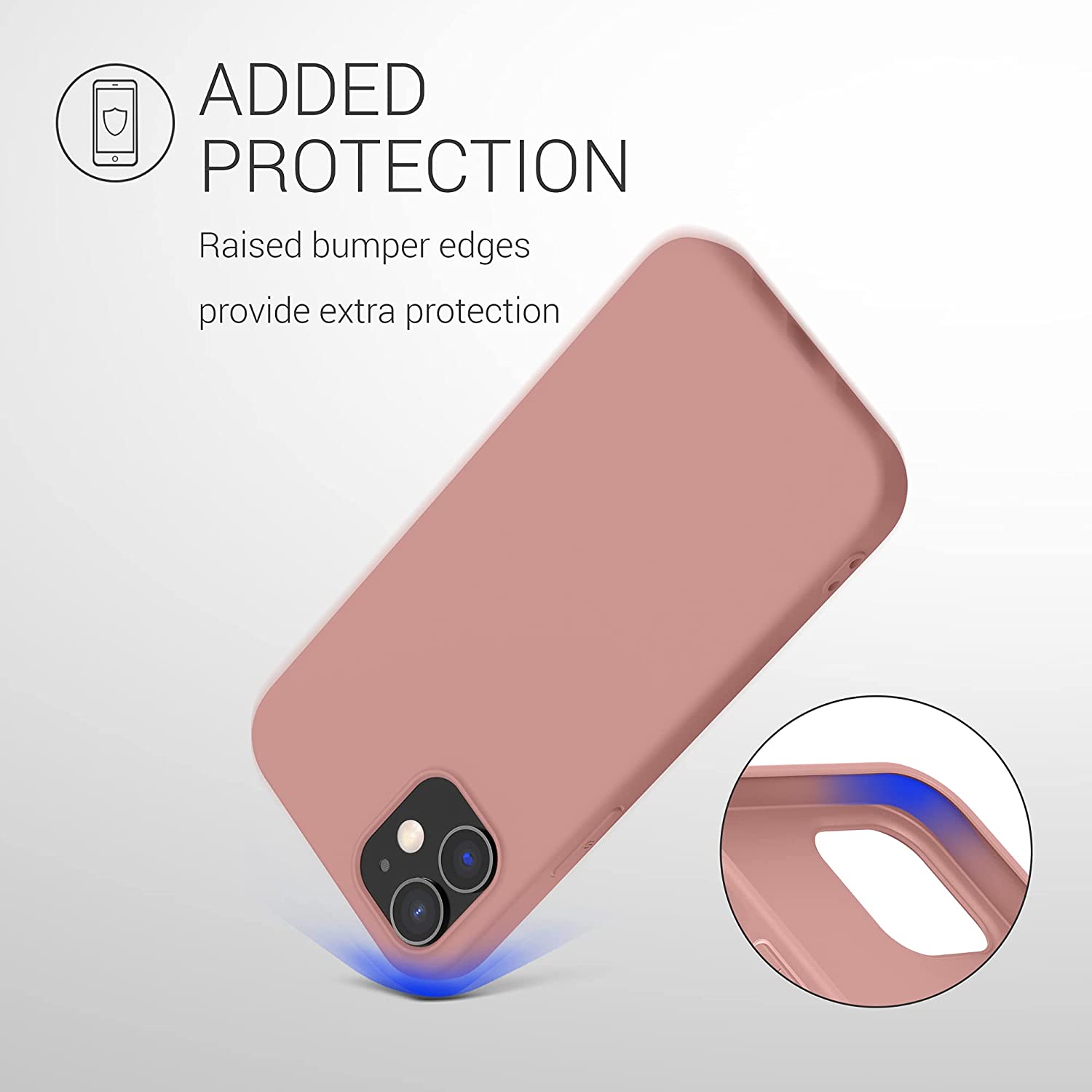 KW iPhone 12 / iPhone 12 Pro Θήκη Σιλικόνης TPU - Rose Tan - 53938.193