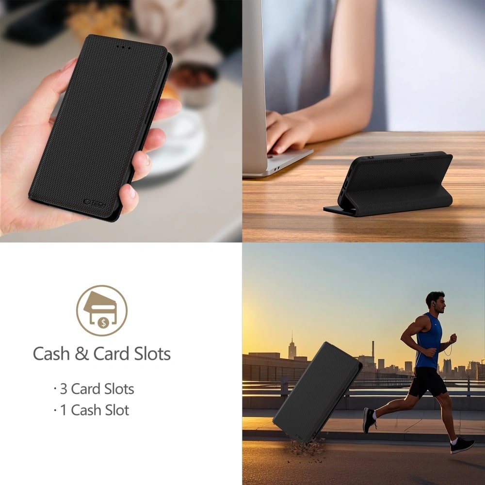 Tech - Protect Samsung Galaxy A56 5G Wallet RS Θήκη Πορτοφόλι Stand από Δερματίνη - Black / Red