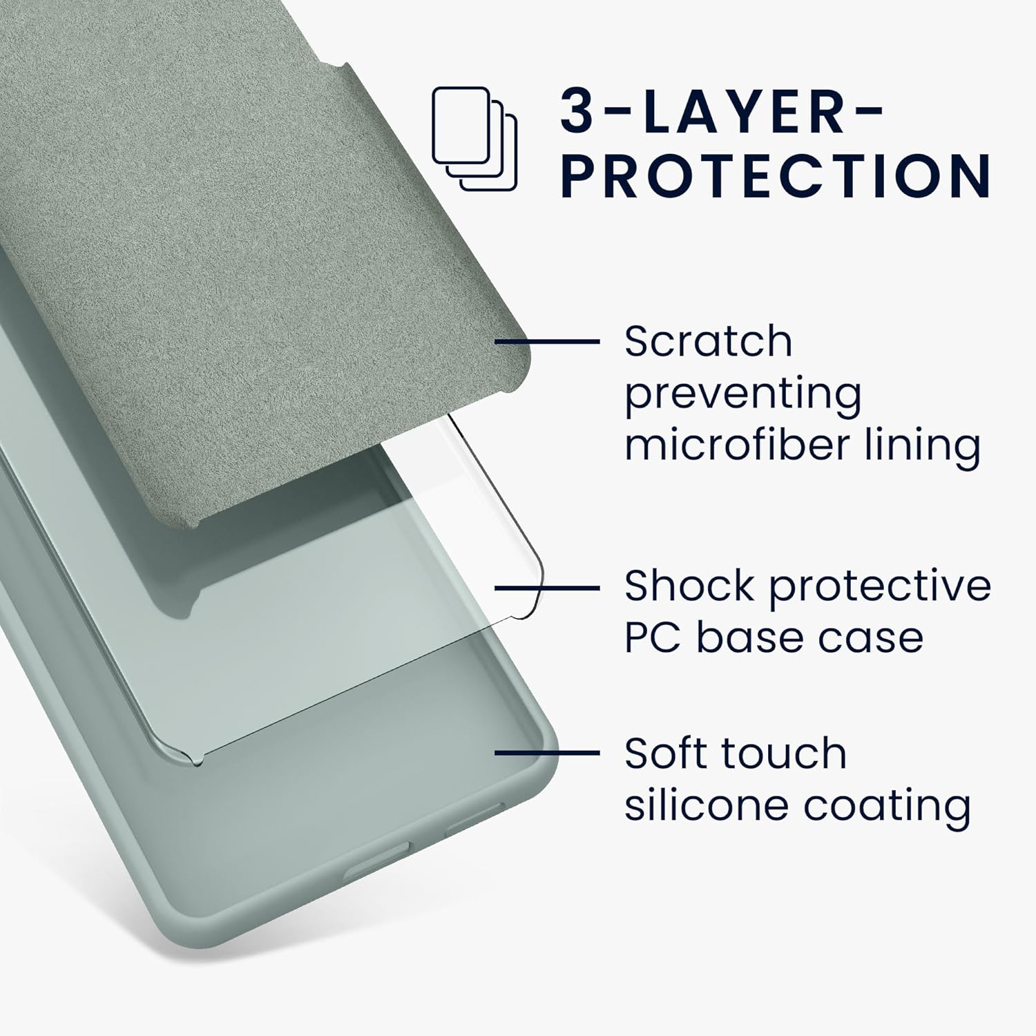 KW iPhone 15 Θήκη Σιλικόνης Rubberized TPU - Cool Mint