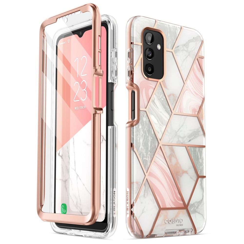 i - Blason Samsung Galaxy A13 4G Cosmo Σκληρή Θήκη με Πλαίσιο Σιλικόνης και Προστασία Οθόνης - Marble