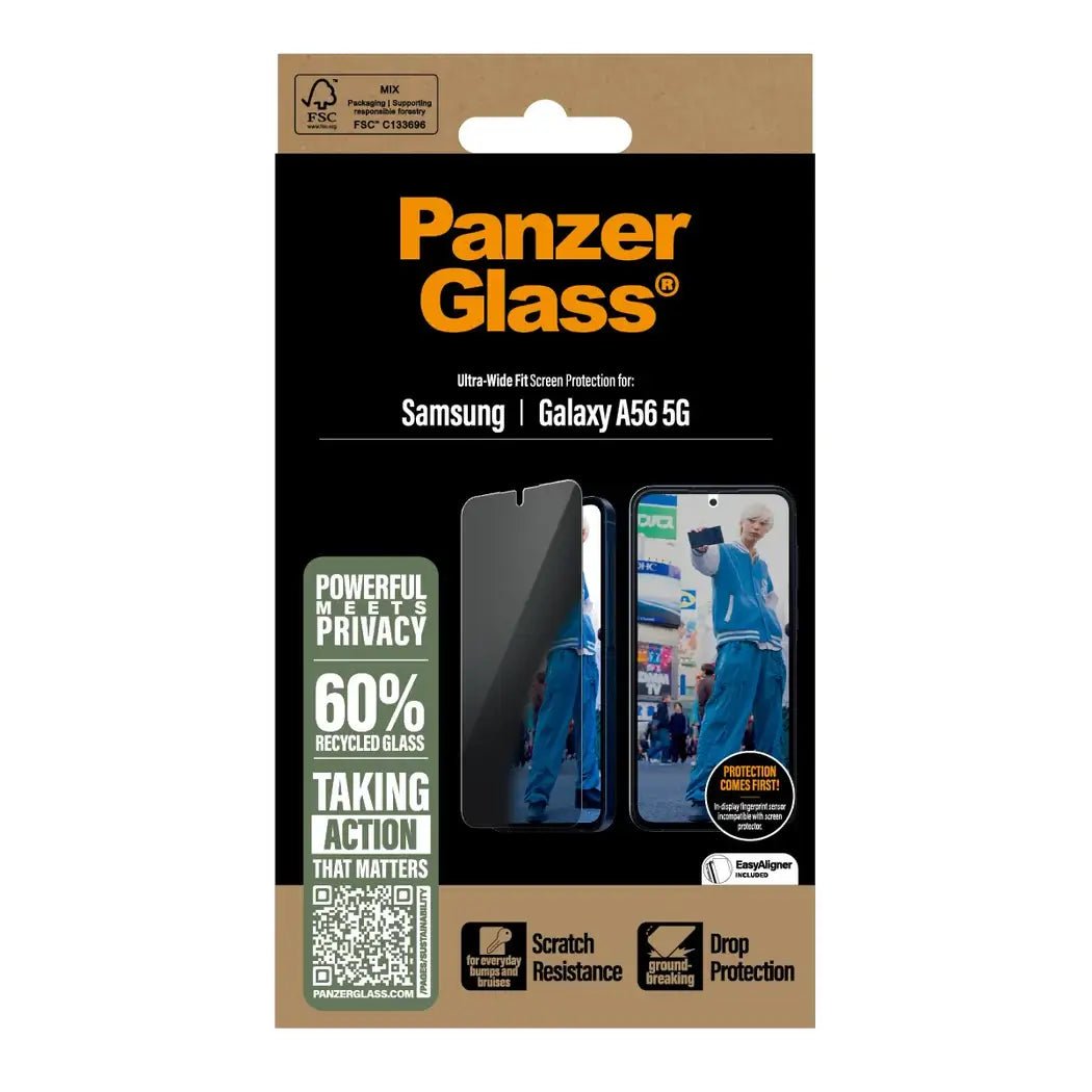 PanzerGlass Samsung Galaxy A56 5G Privacy Ultra - Wide Fit Full Screen Αντιχαρακτικό Γυαλί Οθόνης - Black