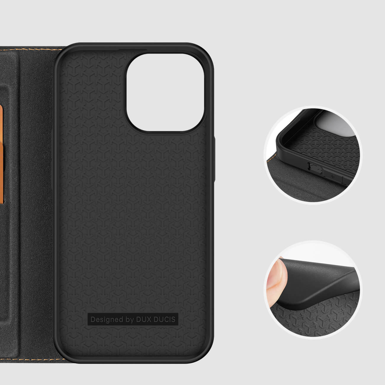 Dux Ducis iPhone 14 Pro Max Skin X2 Flip Stand Case Θήκη Βιβλίο - Black