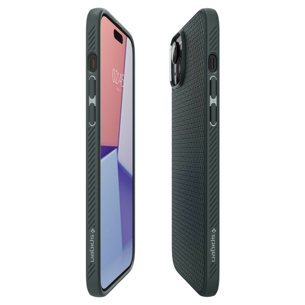 Spigen iPhone 15 Liquid Air Θήκη Σιλικόνης - Abyss Green