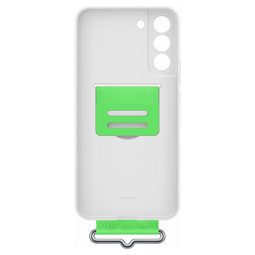 Samsung Silicone Strap Cover Samsung Galaxy S22 Plus Θήκη Σιλικόνης - White / Green - EF - GS906TWEGWW
