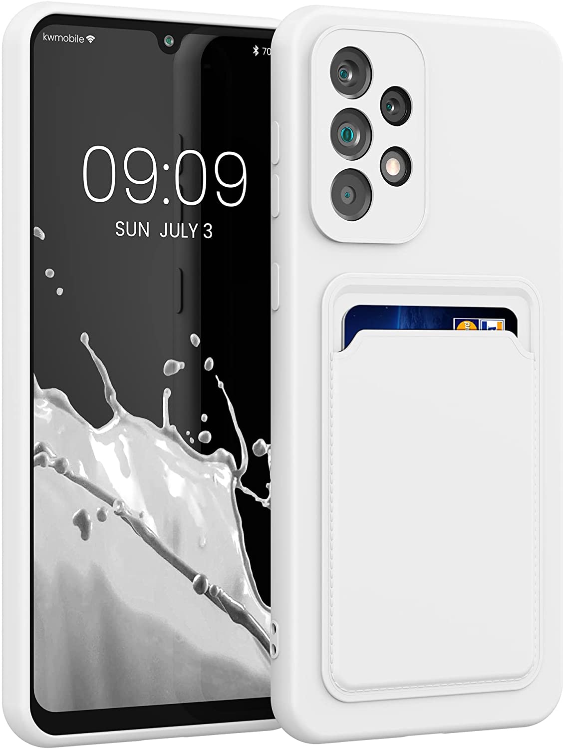 KW Samsung Galaxy A33 5G Θήκη Σιλικόνης TPU με Υποδοχή για Κάρτα - White - 58145.02