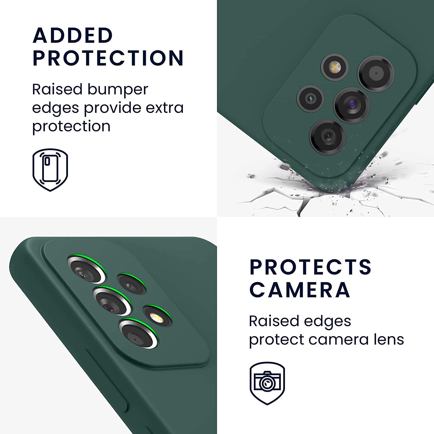 KW Samsung Galaxy A53 5G Θήκη Σιλικόνης Rubberized TPU - Moss Green - 57835.169
