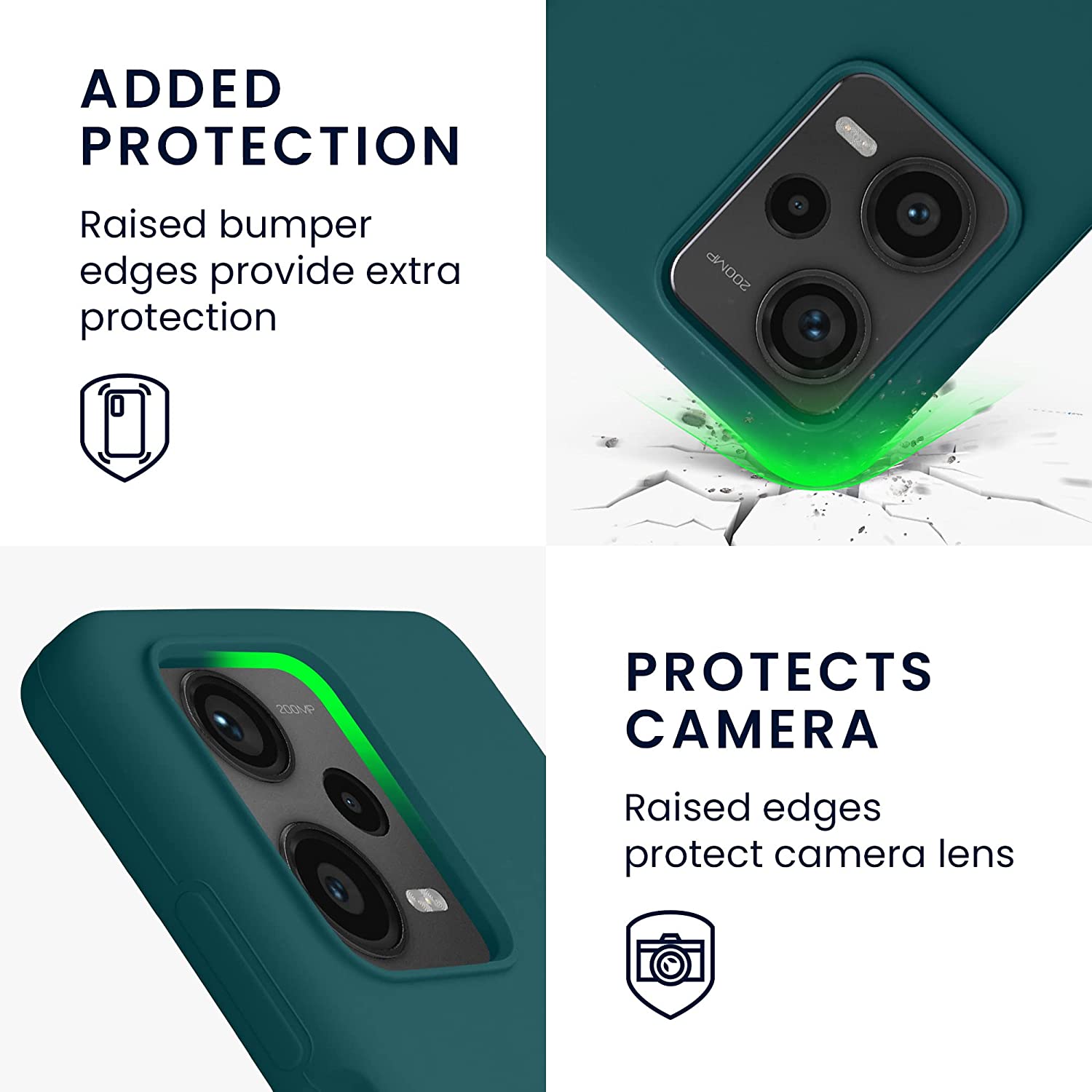 KW Xiaomi Redmi Note 12 Pro+ Θήκη Σιλικόνης Rubberized TPU - Teal Matte - 60691.57