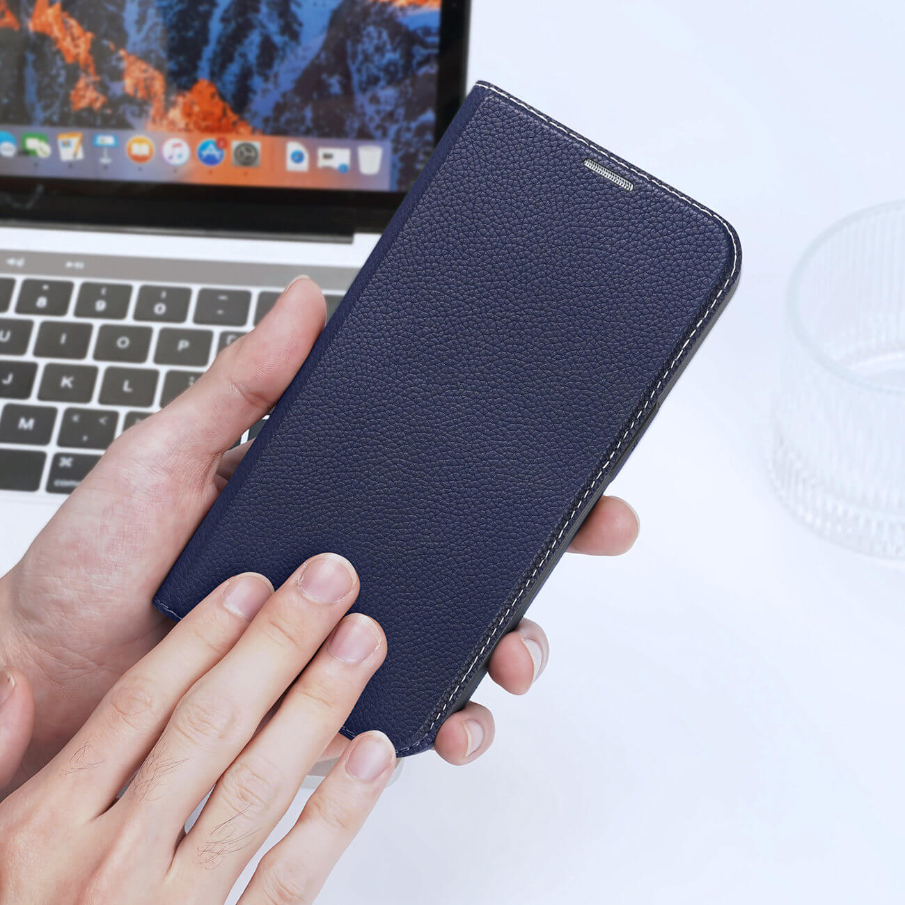 Dux Ducis iPhone 14 Plus Skin X2 Flip Stand Case Θήκη Βιβλίο - Blue