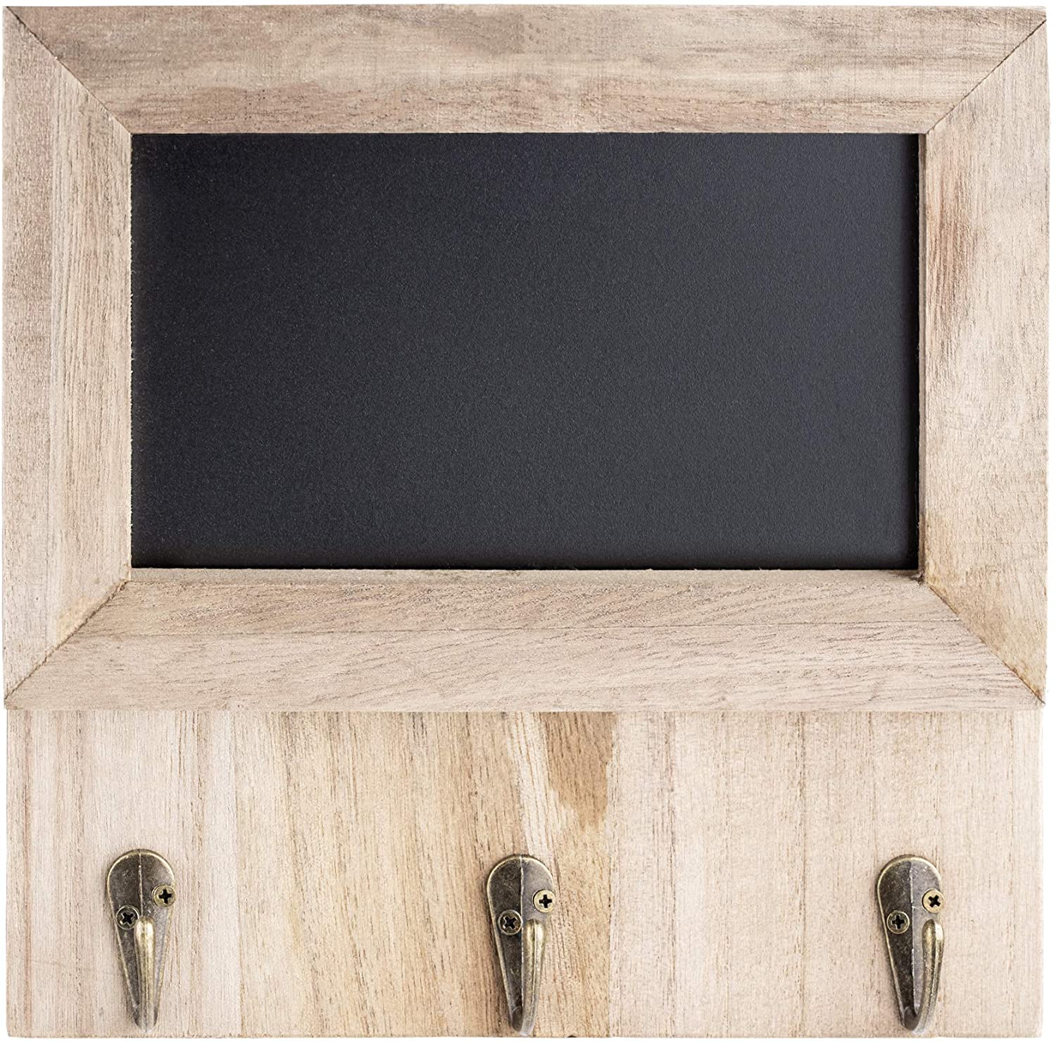 Navaris Μαυροπίνακας με Θήκη για Φακέλους και 3 Άγκιστρα - Brown - 52601.01.1