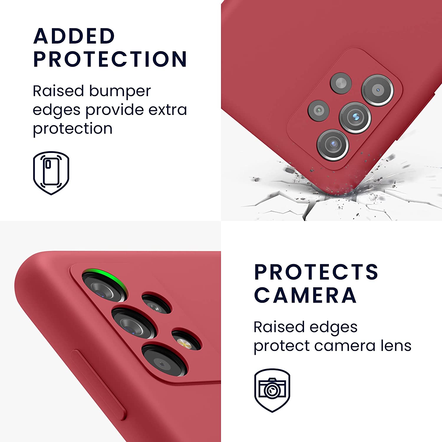 KW Samsung Galaxy A52 / A52 5G / A52s 5G Θήκη Σιλικόνης Rubber TPU - Classic Red - 54347.208