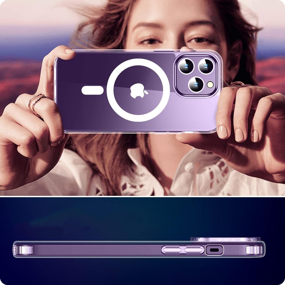 Tech - Protect iPhone 15 Pro Max Flexair Hybrid MagSafe Σκληρή Θήκη με Πλαίσιο Σιλικόνης και MagSafe - Διάφανη