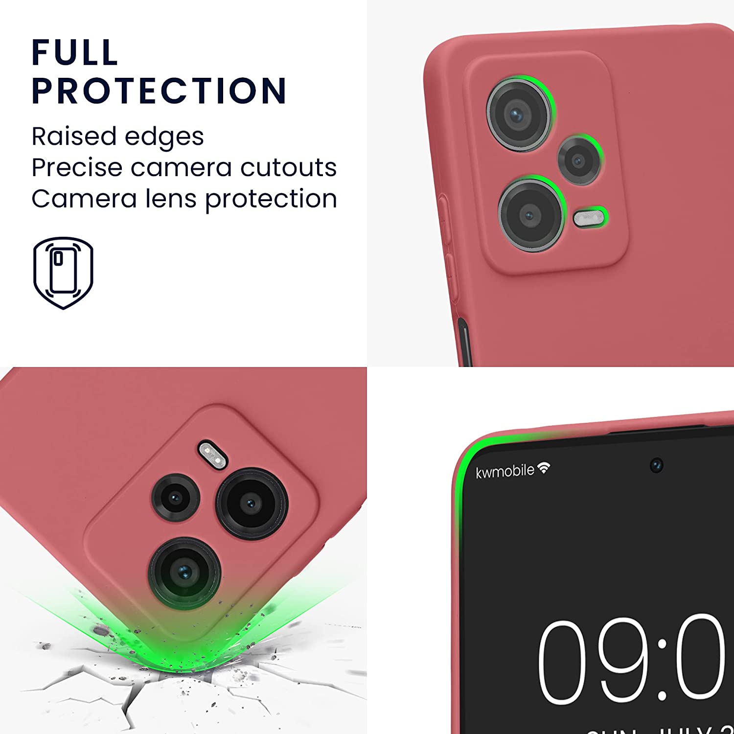 KW Xiaomi Redmi Note 12 Pro+ Θήκη Σιλικόνης TPU - Dark Rose - 60686.167