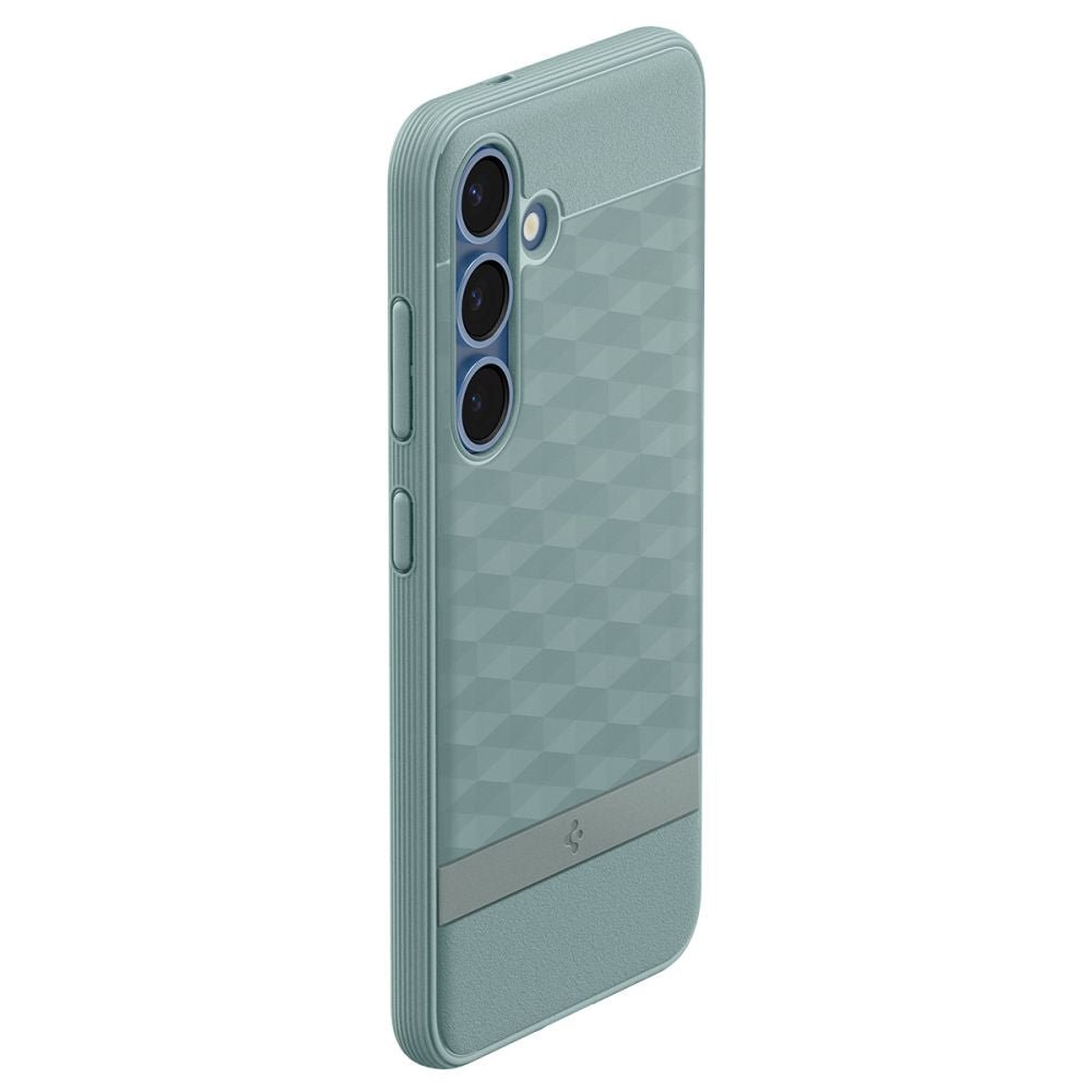 Spigen Samsung Galaxy S25 - Parallax Mag Θήκη Σιλικόνης με Σκληρό Πλαίσιο και MagSafe - Sage Green