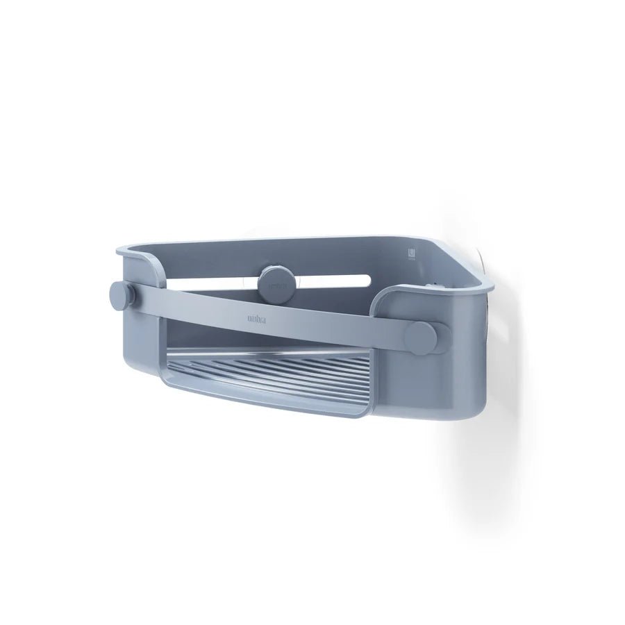 Umbra Flex Αυτοκόλλητο Επιτοίχιο Γωνιακό Ράφι Ντουζιέρας - Slate Blue