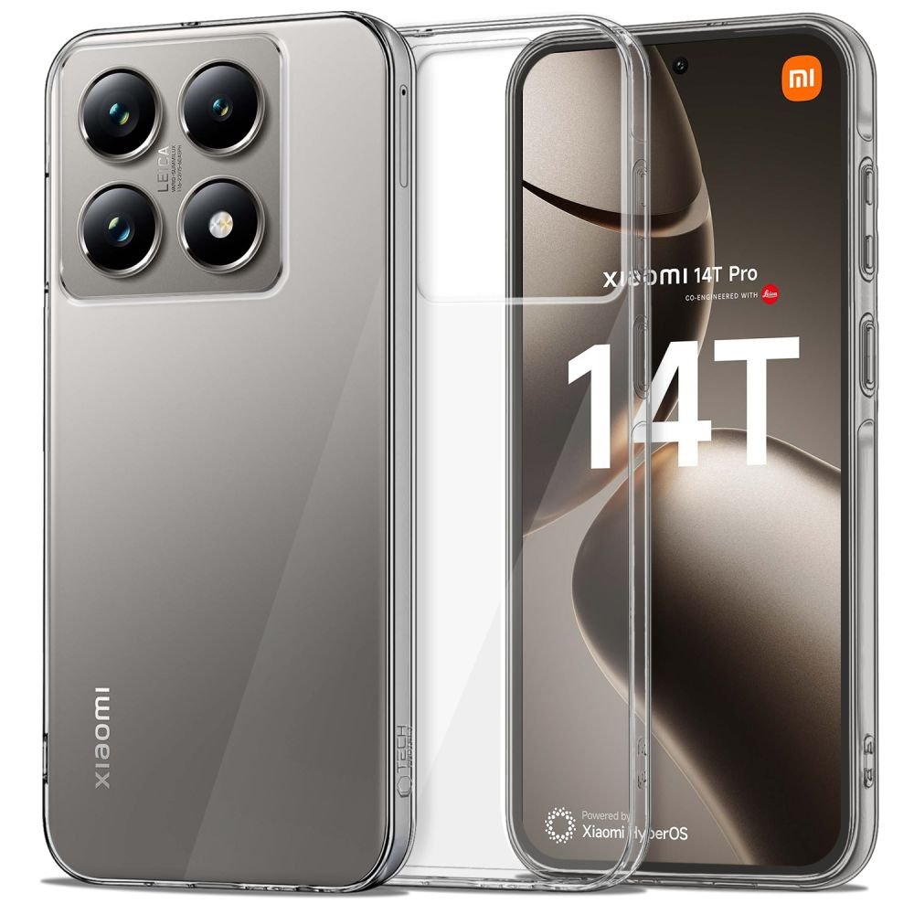 Tech - Protect Xiaomi 14T Flexair Hybrid Σκληρή Θήκη με Πλαίσιο Σιλικόνης - Διάφανη