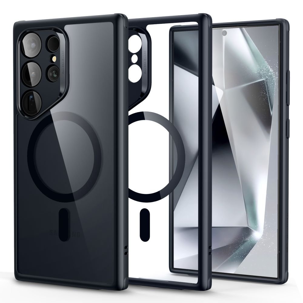 ESR Samsung Galaxy S24 Ultra Classic Hybrid Halolock Σκληρή Θήκη με Πλαίσιο Σιλικόνης και MagSafe - Διάφανη / Black