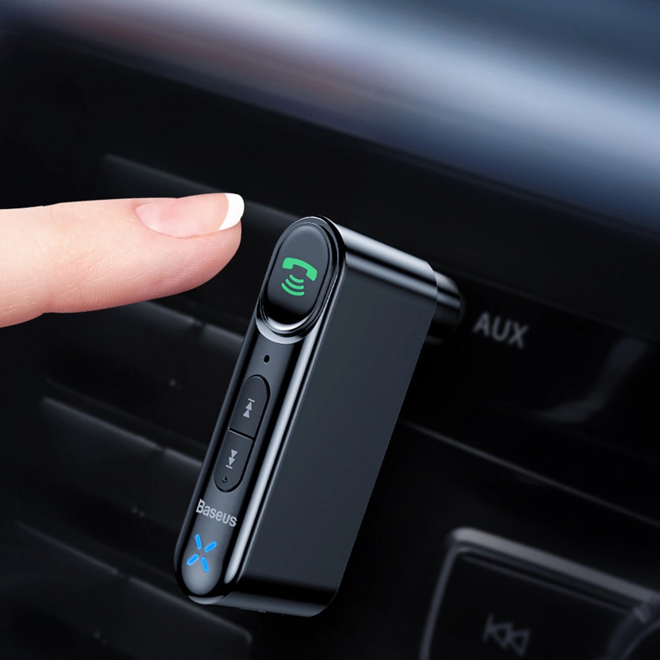 Baseus Type 7 AUX Wireless Receiver Overseas Edition Bluetooth 5.0 για Αναπαραγωγή Μουσικής / Κλήσεις στο Αυτοκίνητο - Black - BSBA - 02