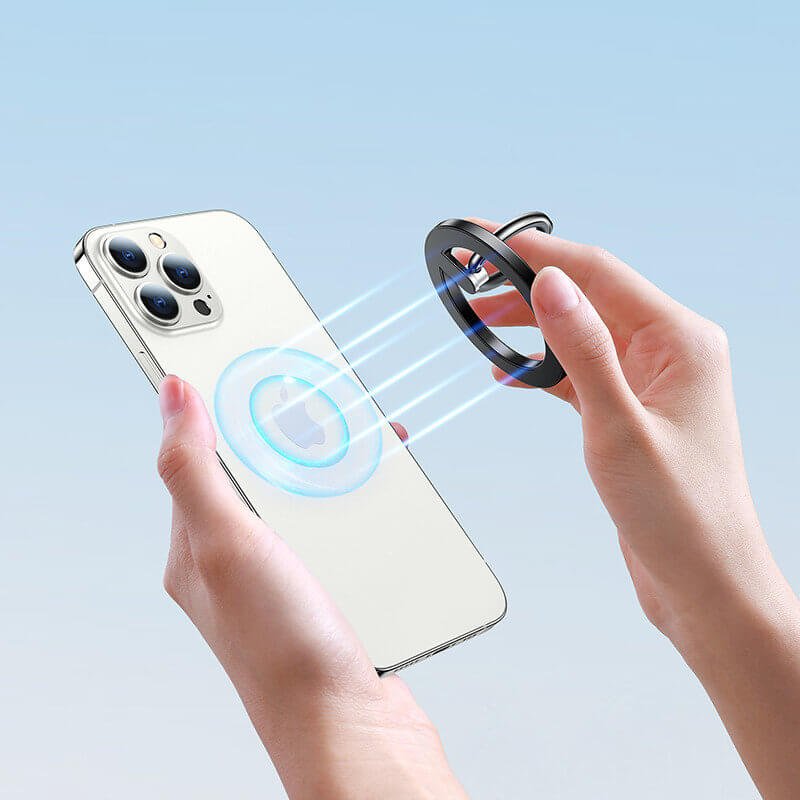 Joyroom Magnetic Ring Holder - Μαγνητικό Δαχτυλίδι Συγκράτησης Κινητού - Βάση Στήριξης - Black - JR - Mag - M2