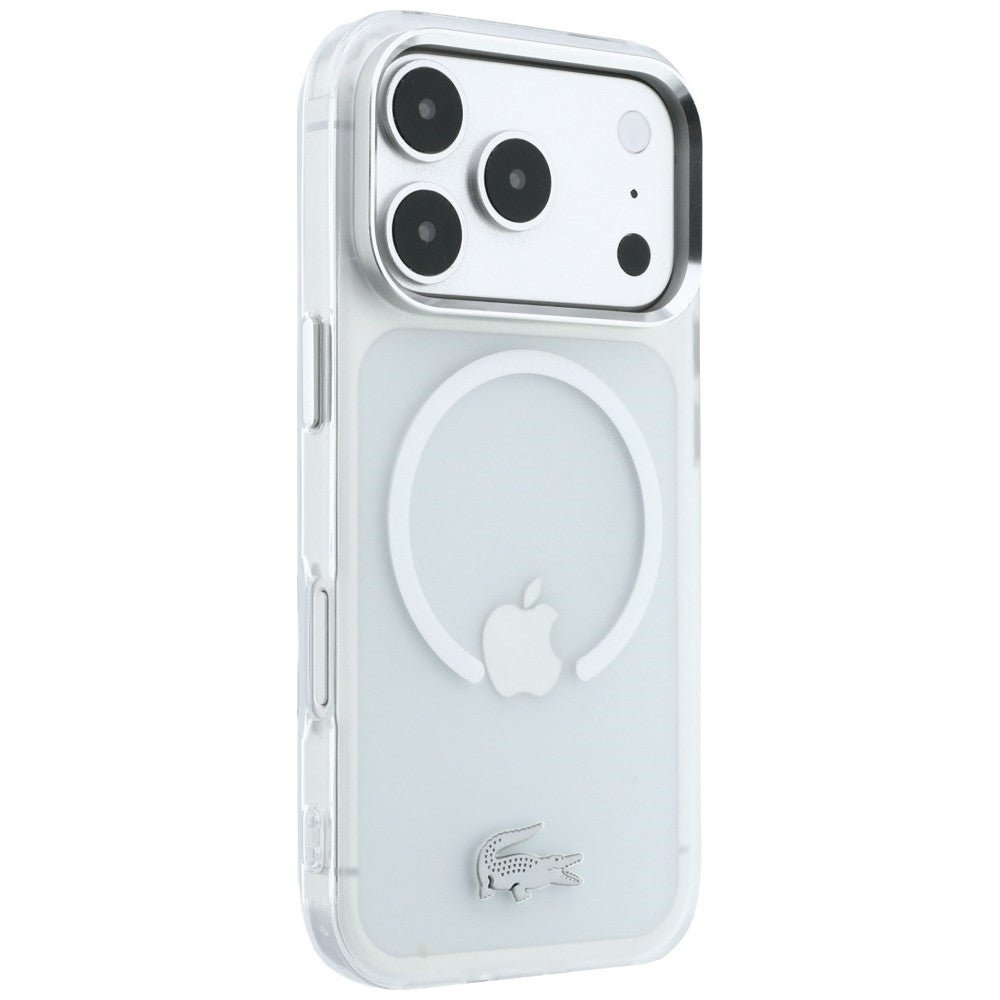Lacoste iPhone 17 Pro / iPhone 18 Pro - Σκληρή Θήκη με Πλαίσιο Σιλικόνης - IML Frosted MagSafe - Clear