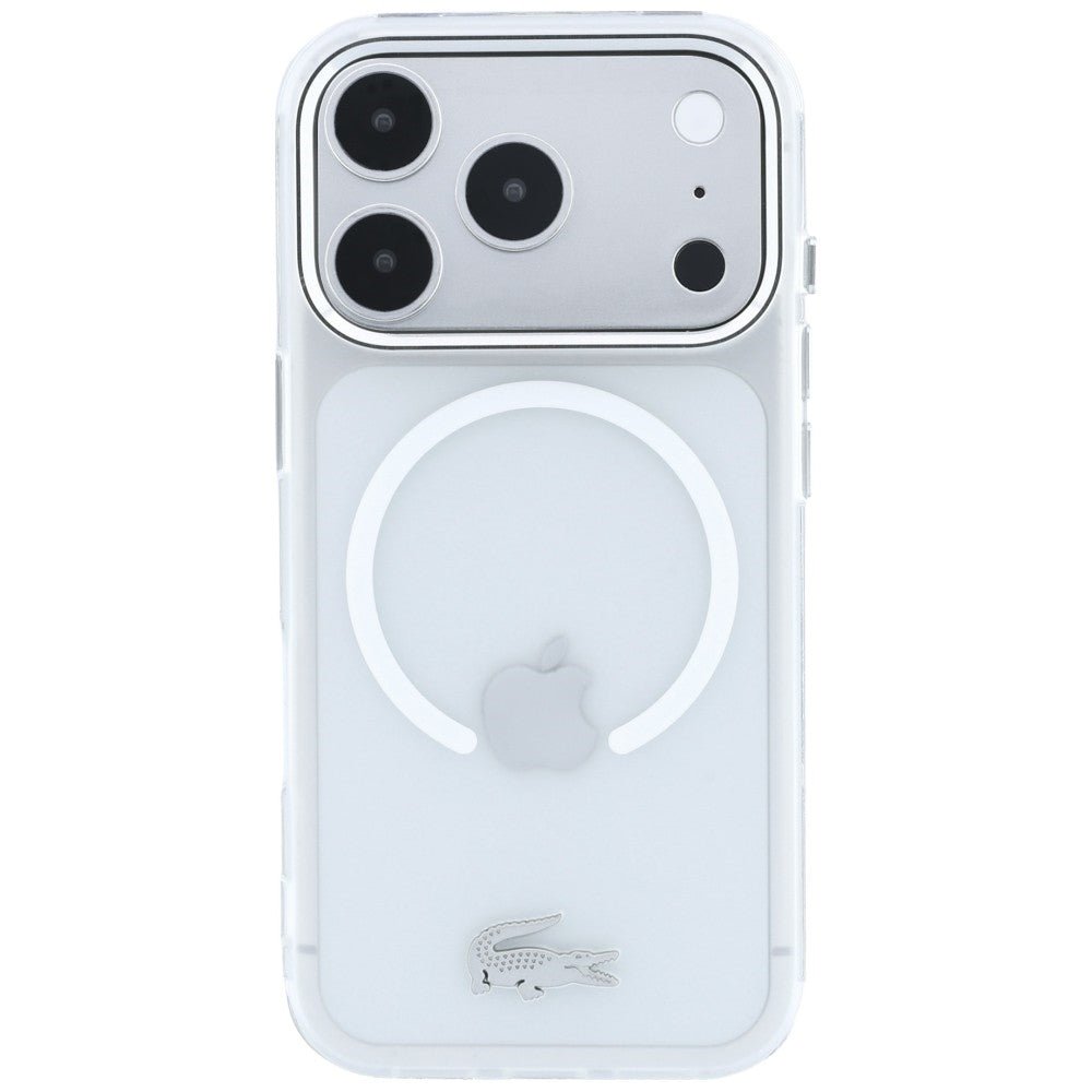 Lacoste iPhone 17 Pro / iPhone 18 Pro - Σκληρή Θήκη με Πλαίσιο Σιλικόνης - IML Frosted MagSafe - Clear
