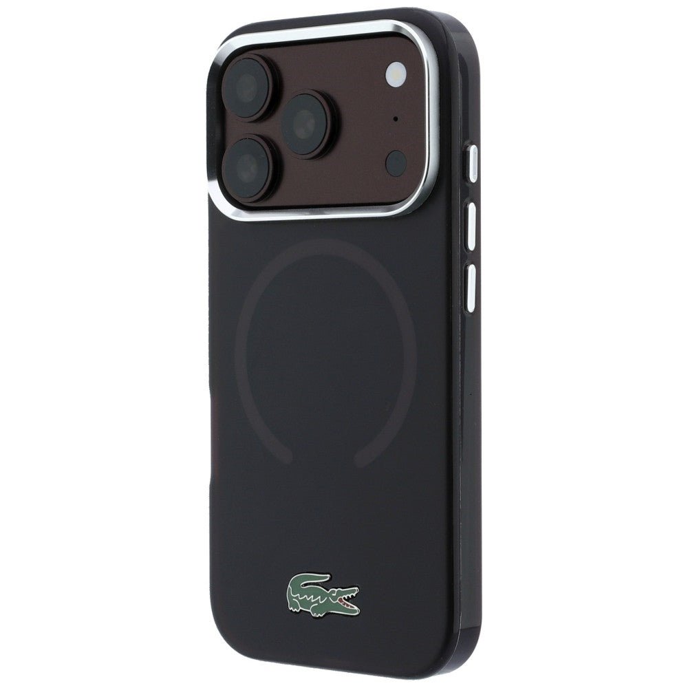 Lacoste iPhone 17 Pro Max / iPhone 18 Pro Max - Σκληρή Θήκη με Πλαίσιο Σιλικόνης - IML Frosted Laquer Logo MagSafe - Burgundy