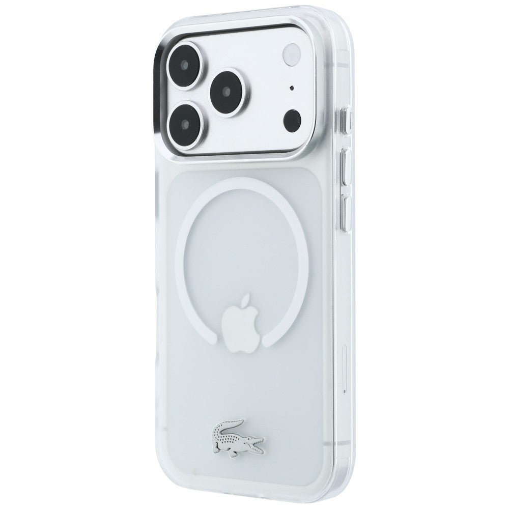 Lacoste iPhone 17 Pro Max / iPhone 18 Pro Max - Σκληρή Θήκη με Πλαίσιο Σιλικόνης - IML Frosted MagSafe - Clear