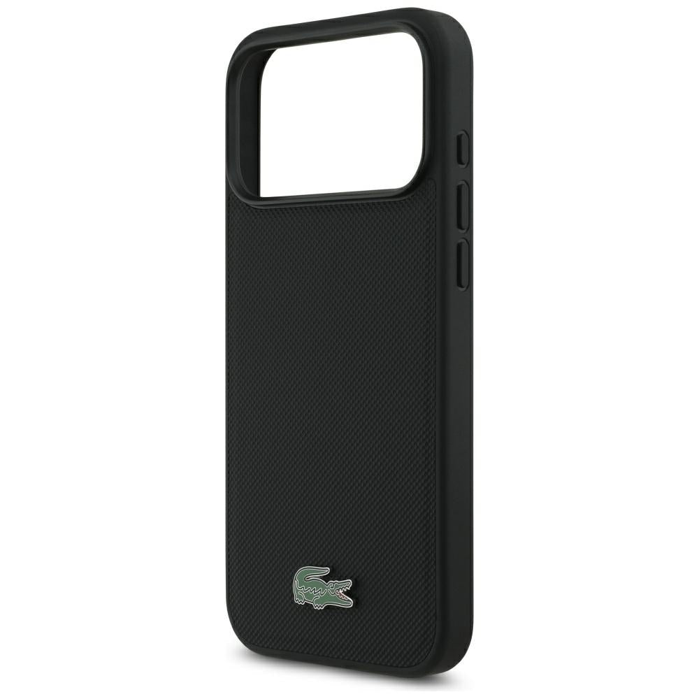Lacoste iPhone 17 Pro Max / iPhone 18 Pro Max - Σκληρή Θήκη με Πλαίσιο Σιλικόνης - Petit Pique Lacquer Logo MagSafe - Black