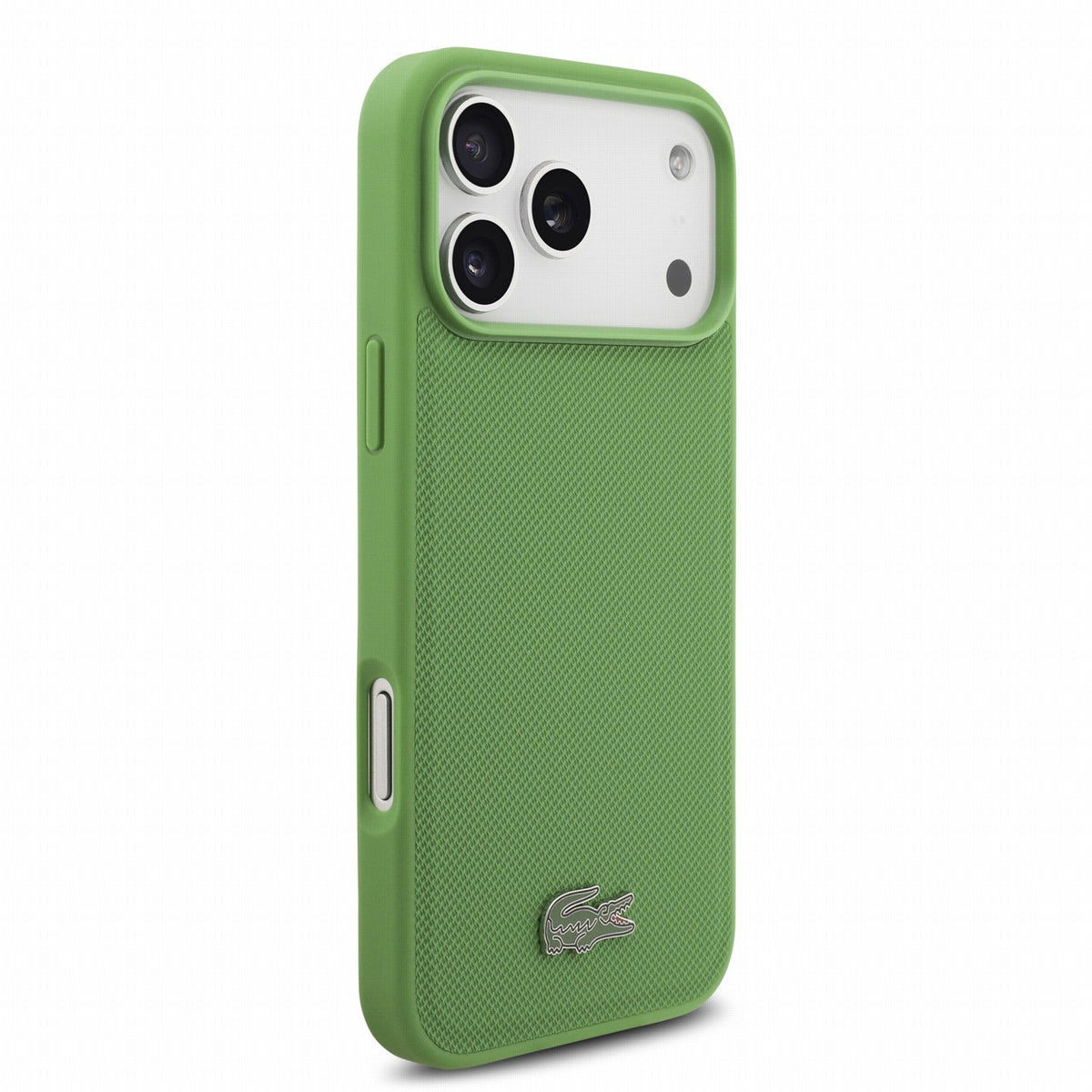 Lacoste iPhone 17 Pro Max / iPhone 18 Pro Max - Σκληρή Θήκη με Πλαίσιο Σιλικόνης - PVC Iconic Petit Pique Metal Logo MagSafe - Estragon