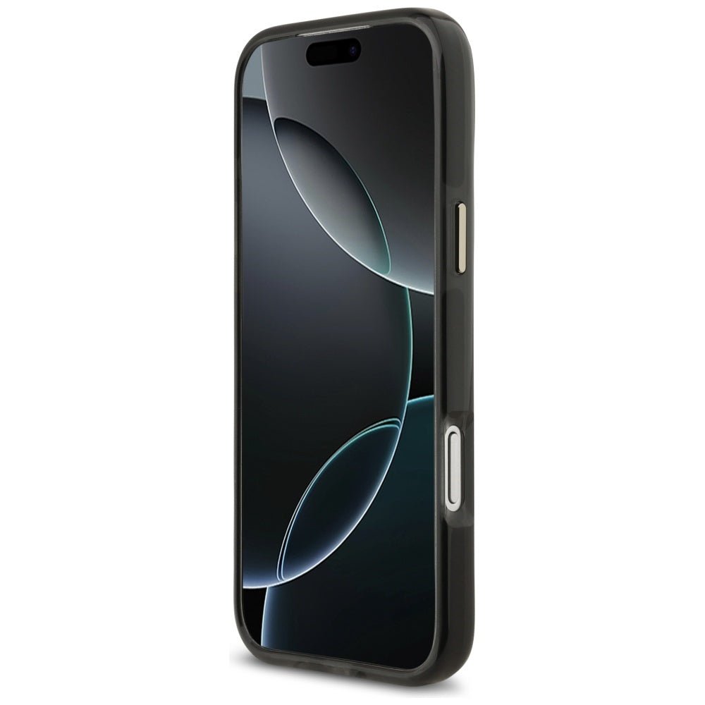 Lacoste iPhone 17 Pro Max - Σκληρή Θήκη με Πλαίσιο Σιλικόνης - Shockproof Transparent Frosted Gold Logo MagSafe - Black