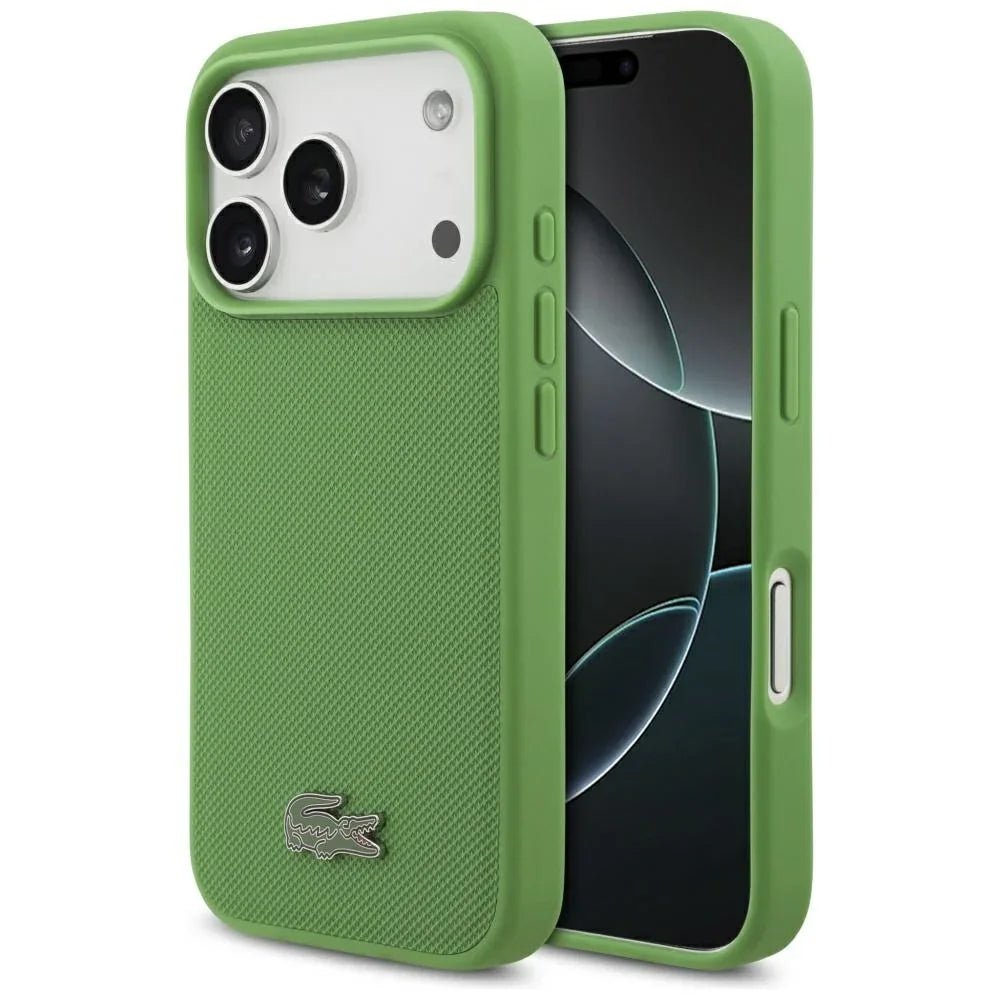 Lacoste iPhone 17 Pro - Petit Pique Lacquer Logo MagSafe - Σκληρή Θήκη με Πλαίσιο Σιλικόνης - Tarragon