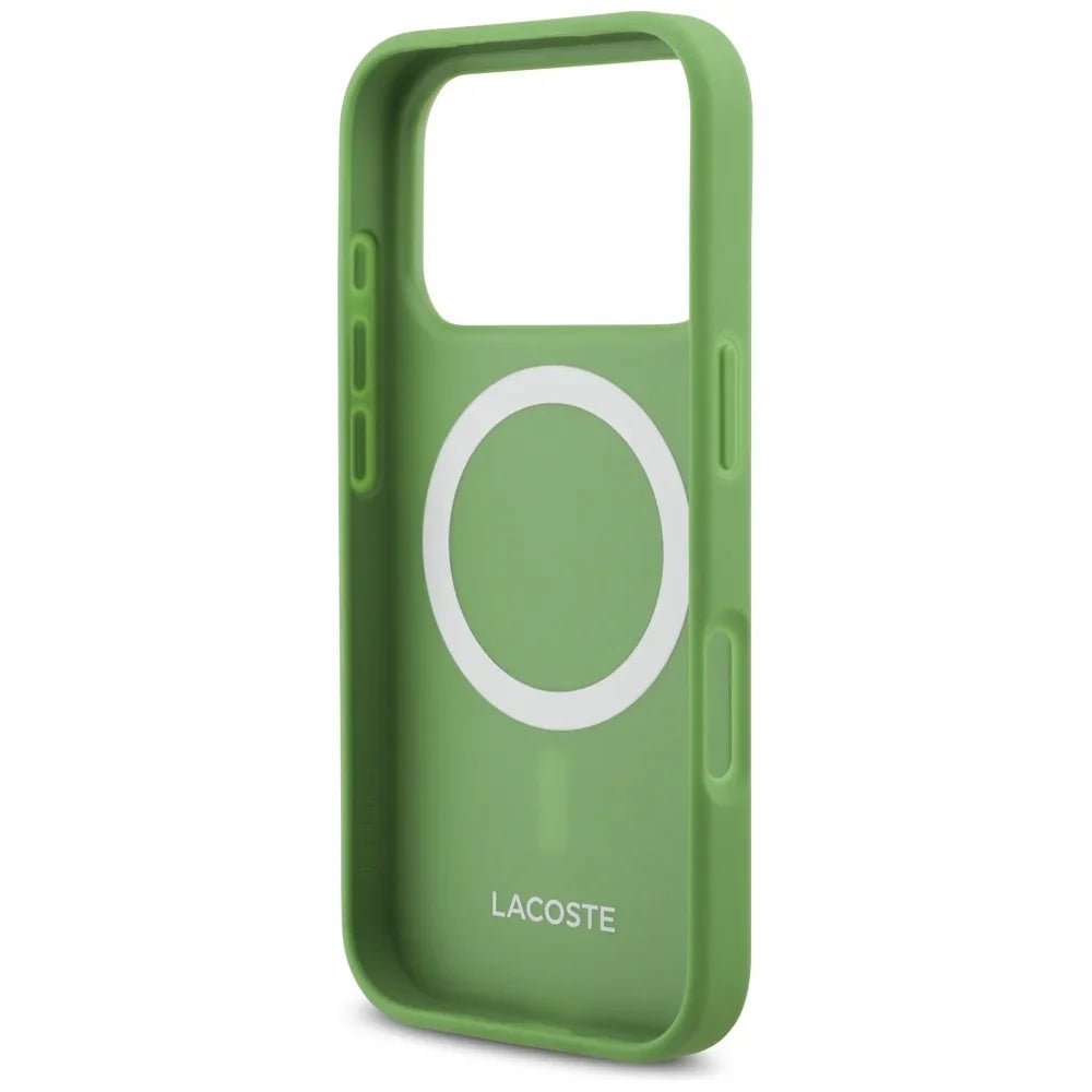 Lacoste iPhone 17 Pro - Petit Pique Lacquer Logo MagSafe - Σκληρή Θήκη με Πλαίσιο Σιλικόνης - Tarragon