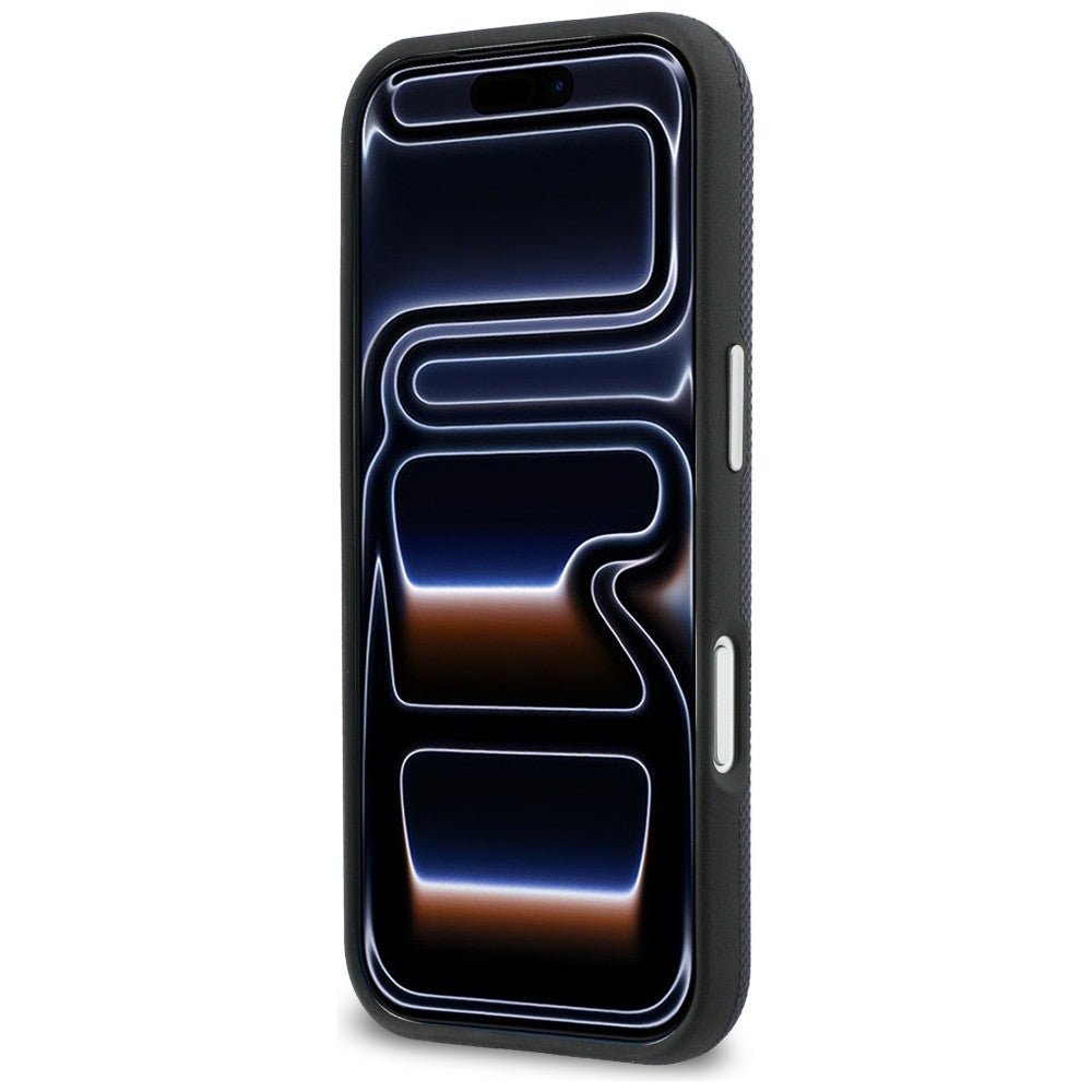 Lacoste iPhone 17 Pro - Σκληρή Θήκη με Πλαίσιο Σιλικόνης - Semi Wrap Petit Pique MagSafe - Navy Blue