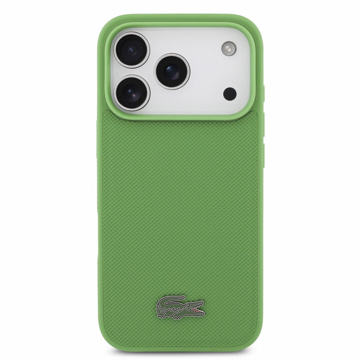 Lacoste iPhone 17 Pro / iPhone 18 Pro - Σκληρή Θήκη με Πλαίσιο Σιλικόνης - PVC Iconic Petit Pique Metal Logo MagSafe - Estragon