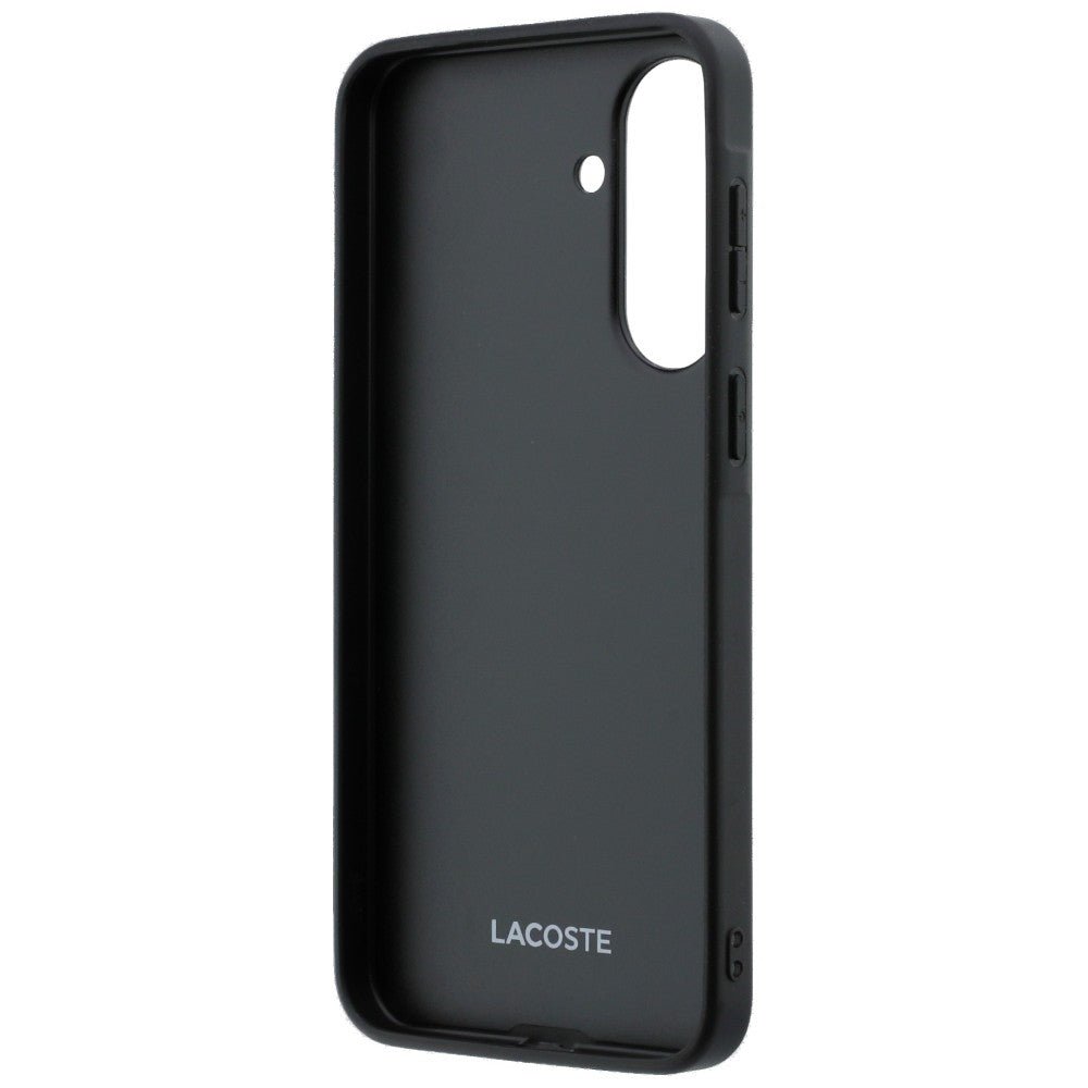 Lacoste Samsung Galaxy A37 5G - Σκληρή Θήκη με Πλαίσιο Σιλικόνης - Iconic Petit Pique Woven Logo - Black