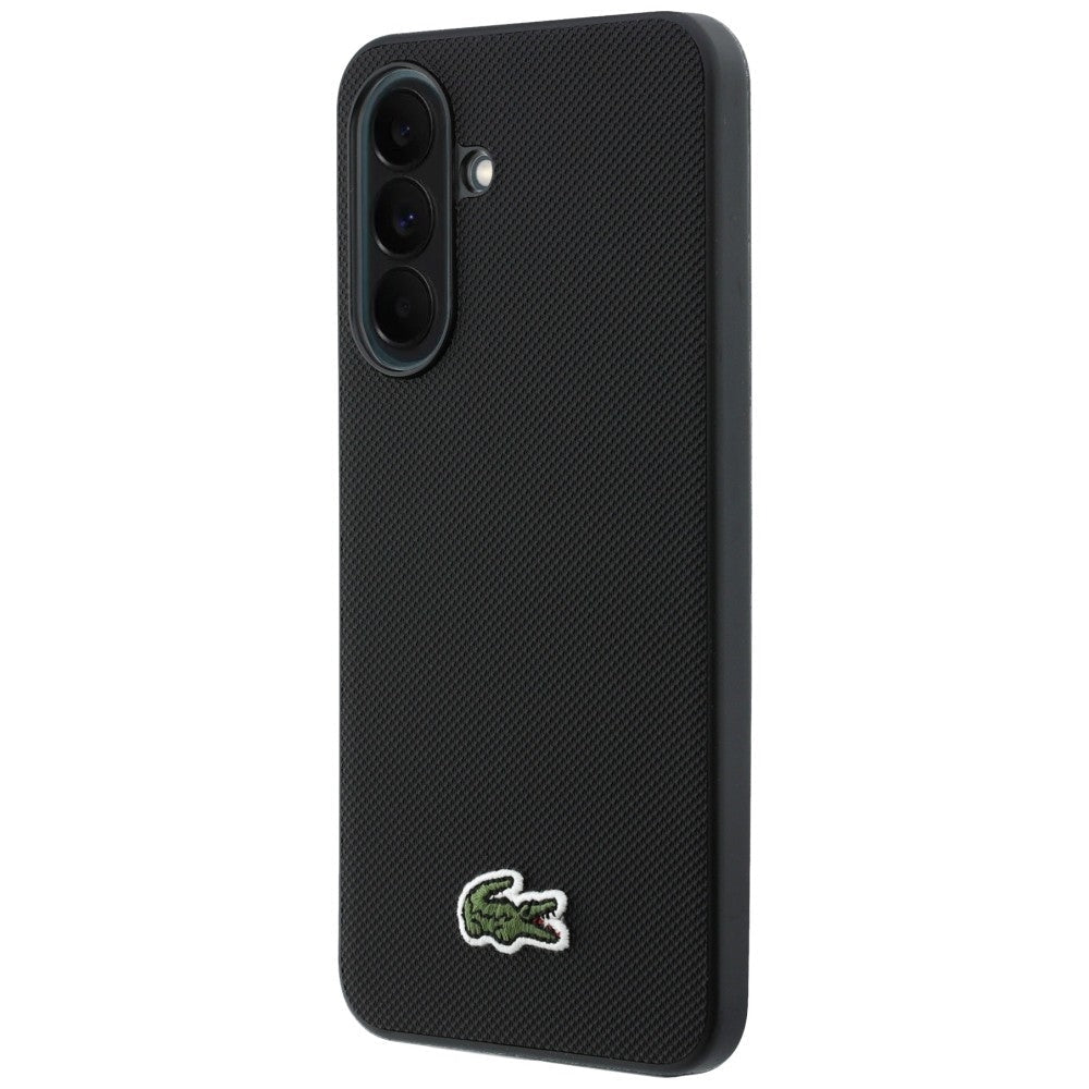 Lacoste Samsung Galaxy A37 5G - Σκληρή Θήκη με Πλαίσιο Σιλικόνης - Iconic Petit Pique Woven Logo - Black