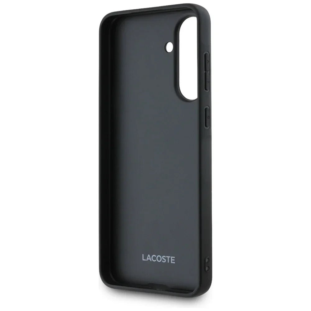 Lacoste Samsung Galaxy A56 5G - Iconic Petit Pique Woven Logo MagSafe - Σκληρή Θήκη με Πλαίσιο Σιλικόνης - Black